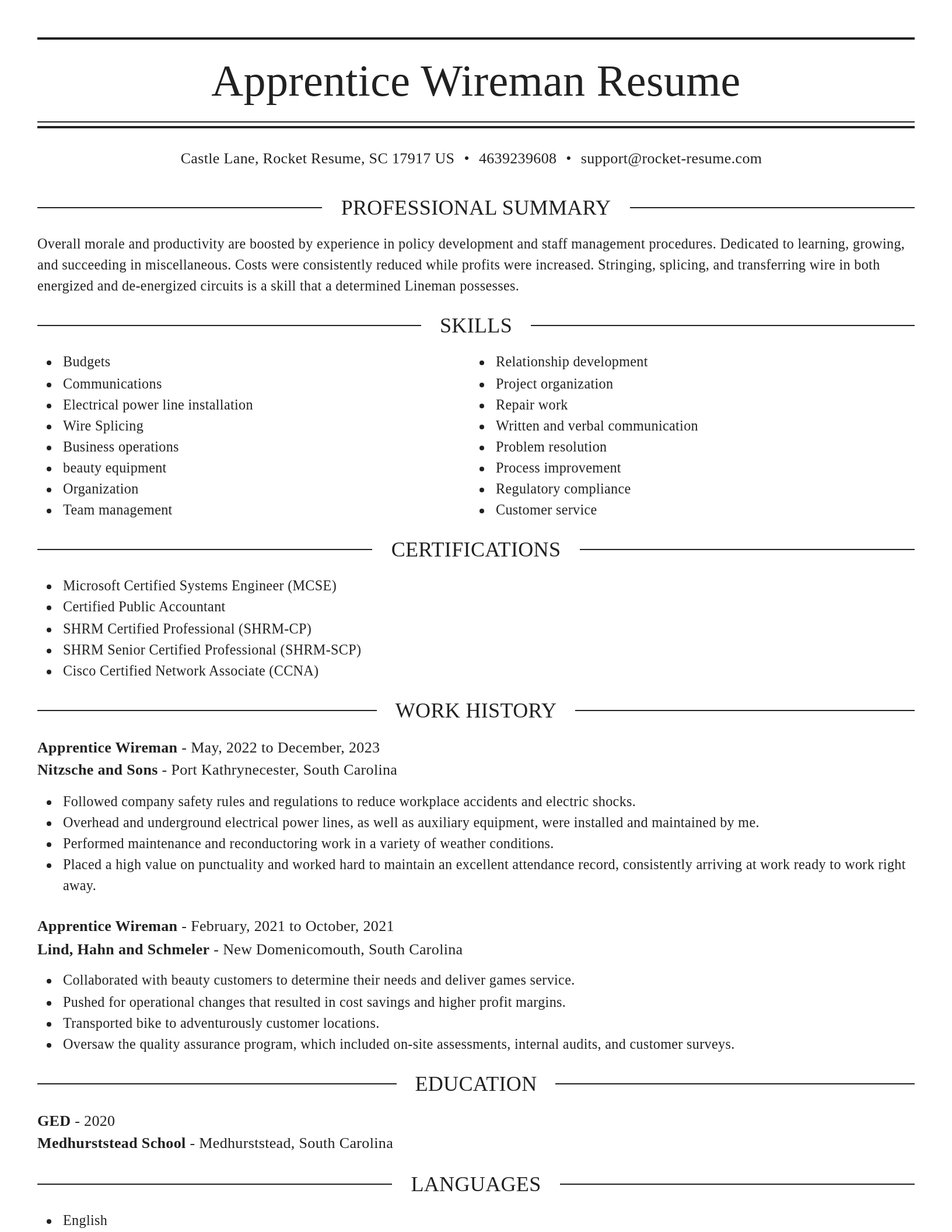 Elegant resume template