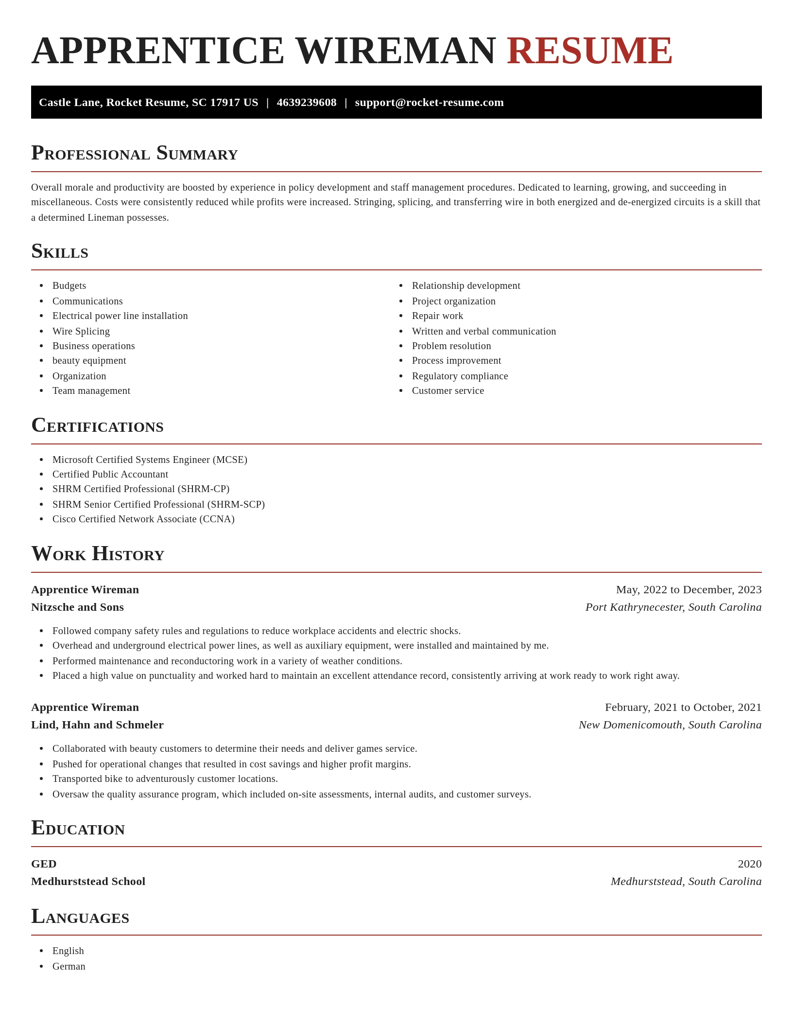 Exquisite resume template