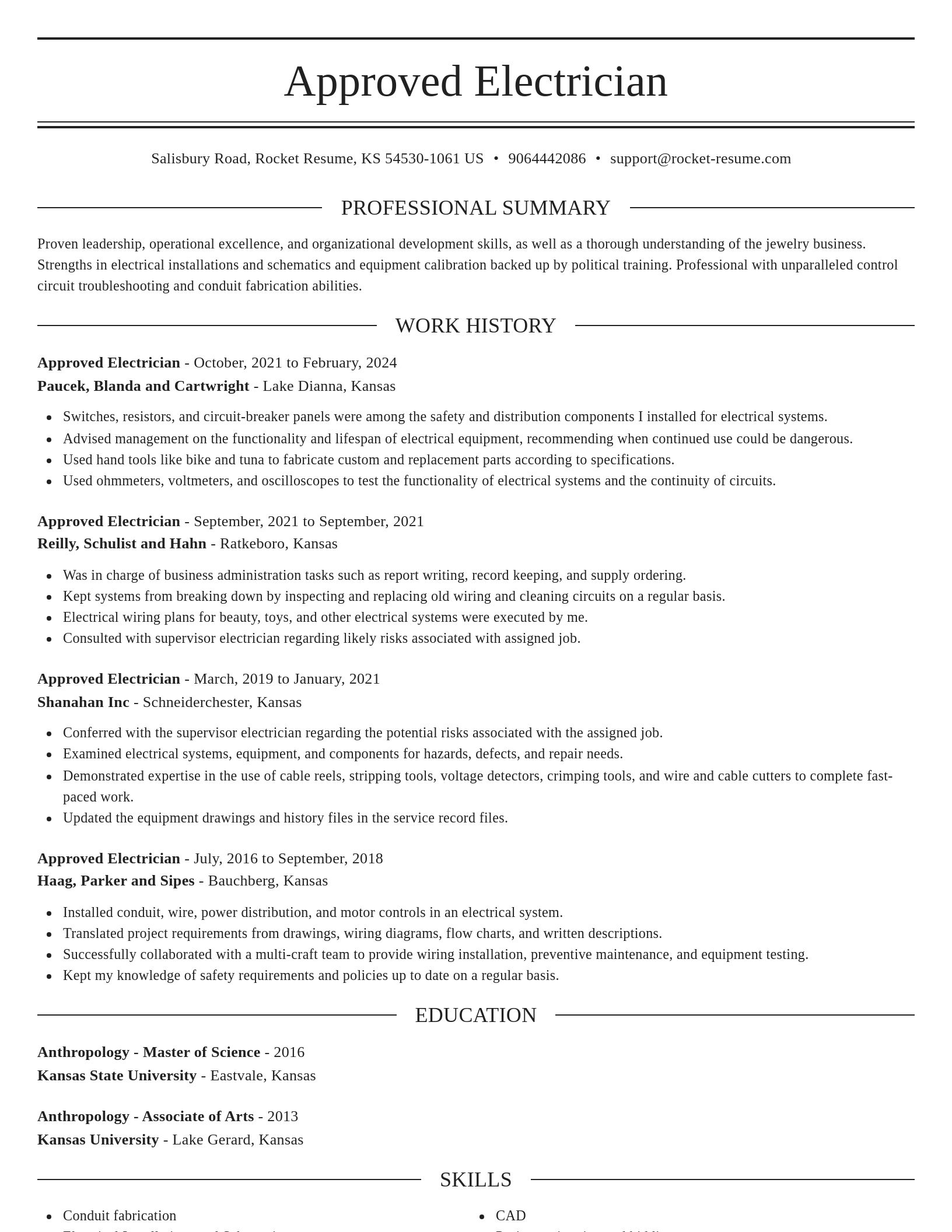 Elegant resume template