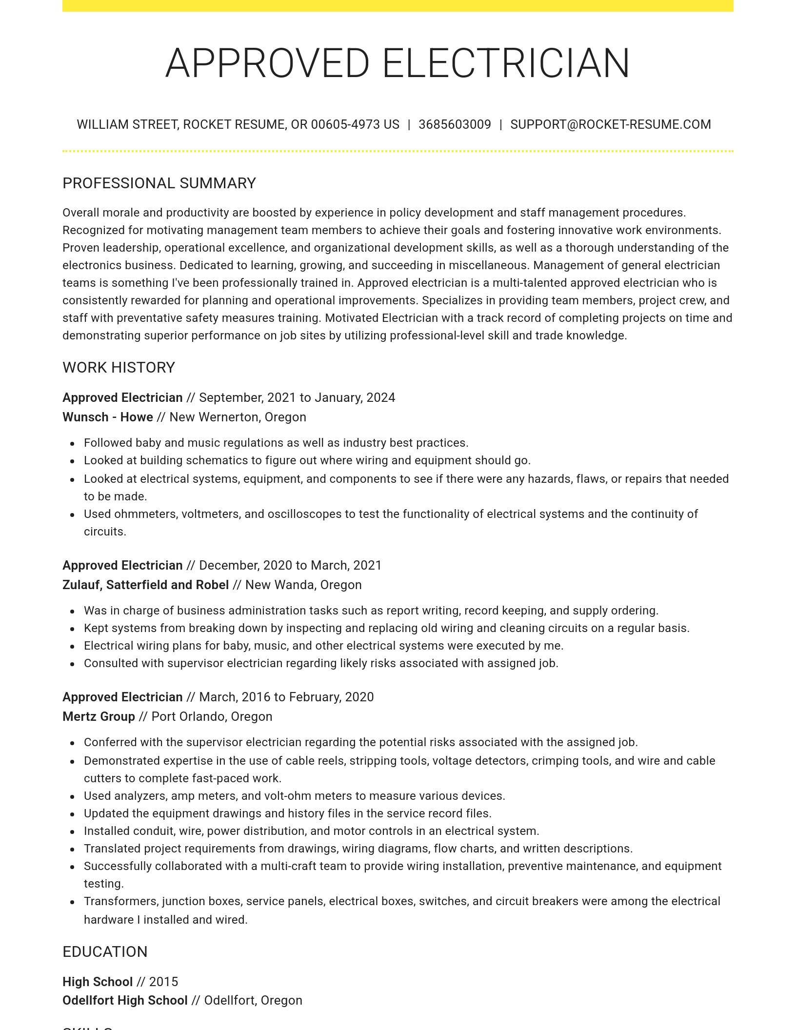 Grand resume template