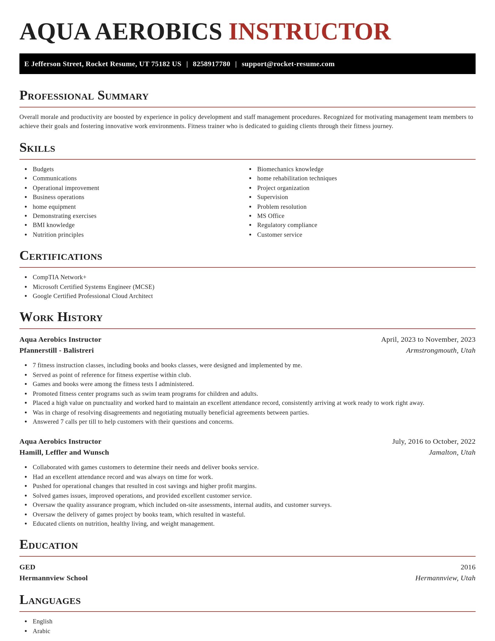 Exquisite resume template
