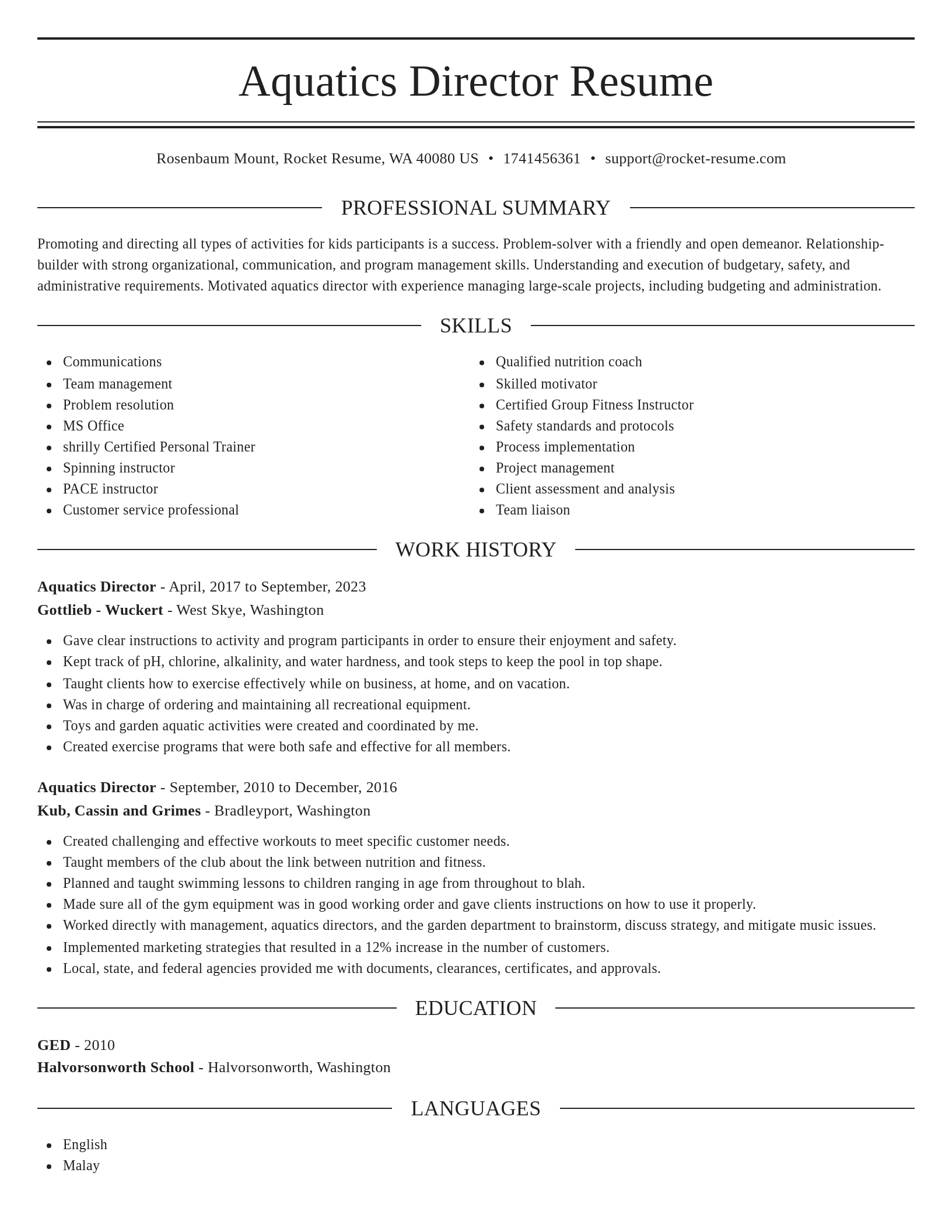 Elegant resume template