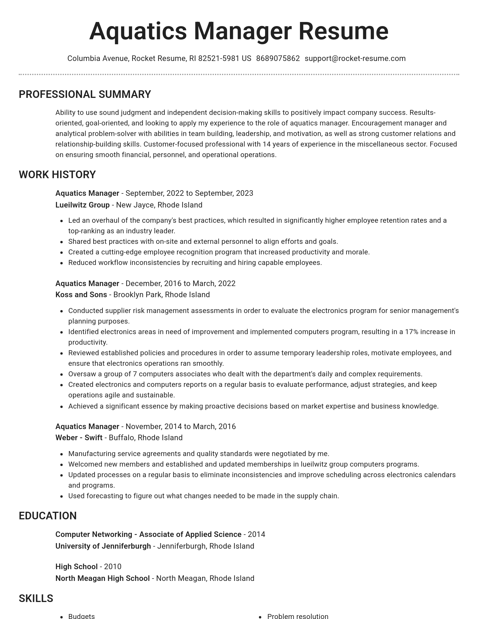 Brilliant resume template