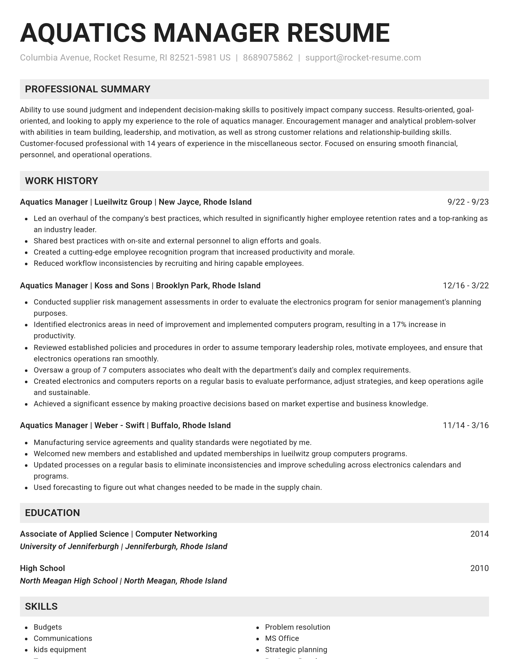 Genius resume template