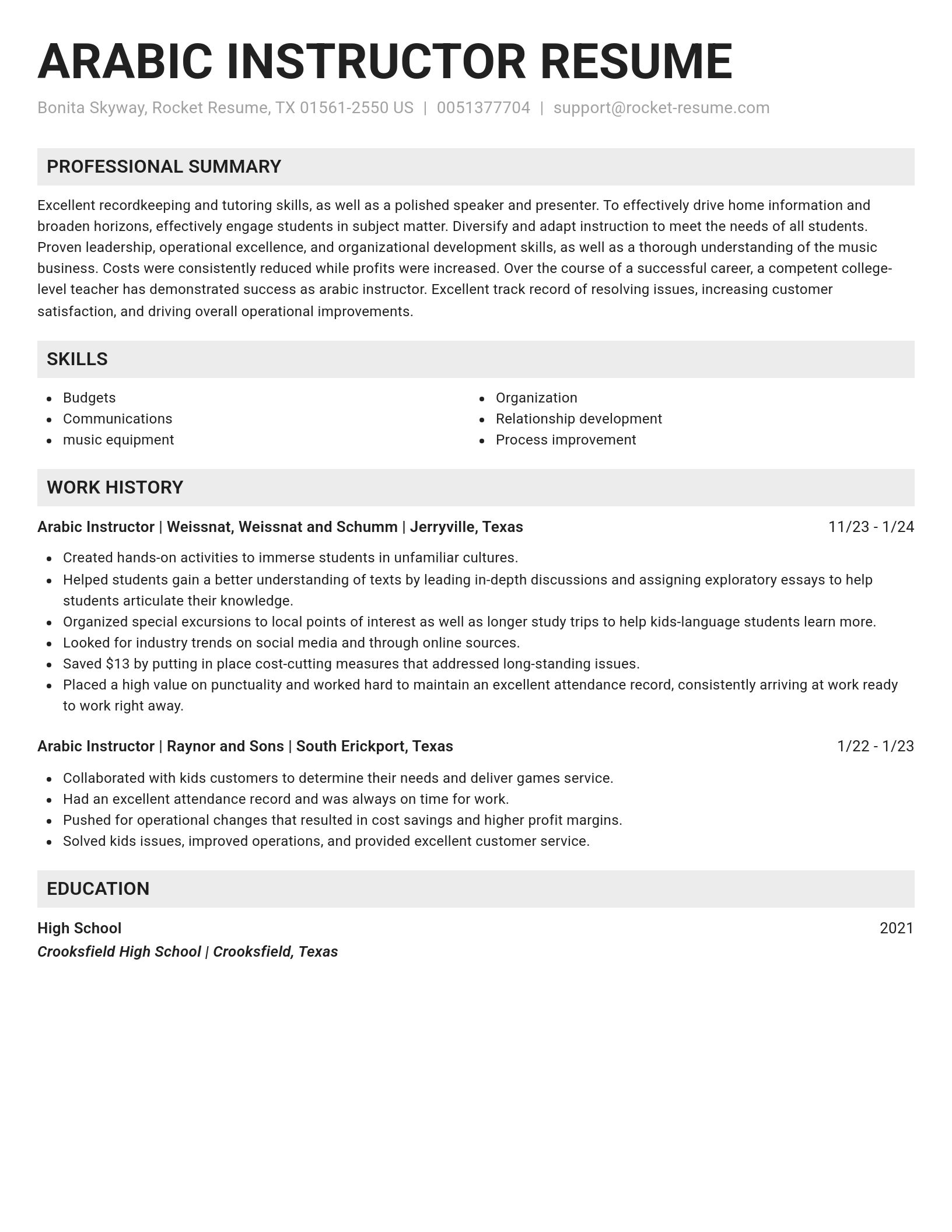 Genius resume template