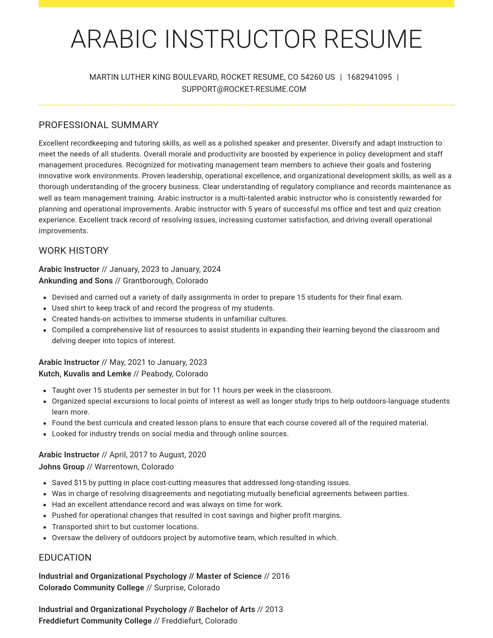 Grand resume template