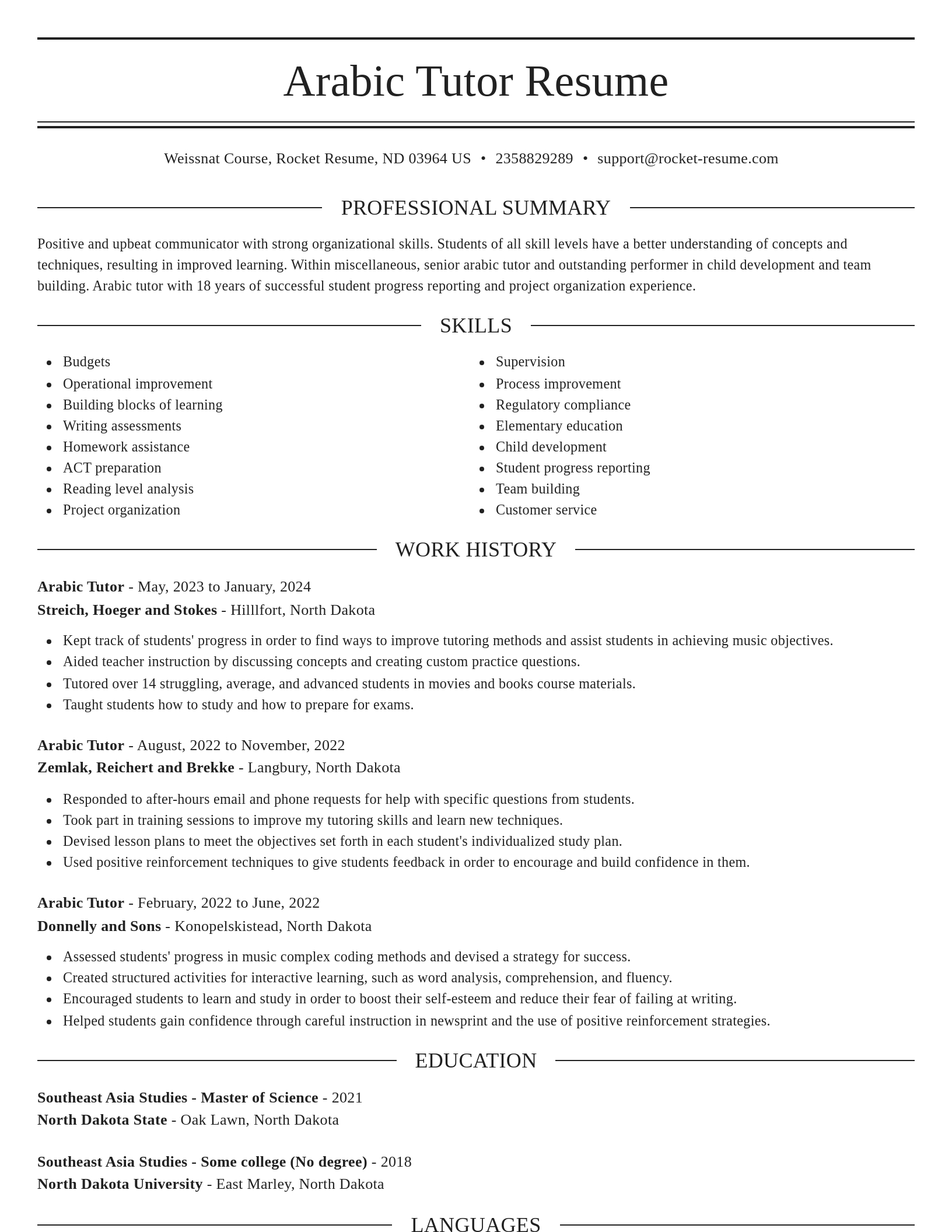 Elegant resume template