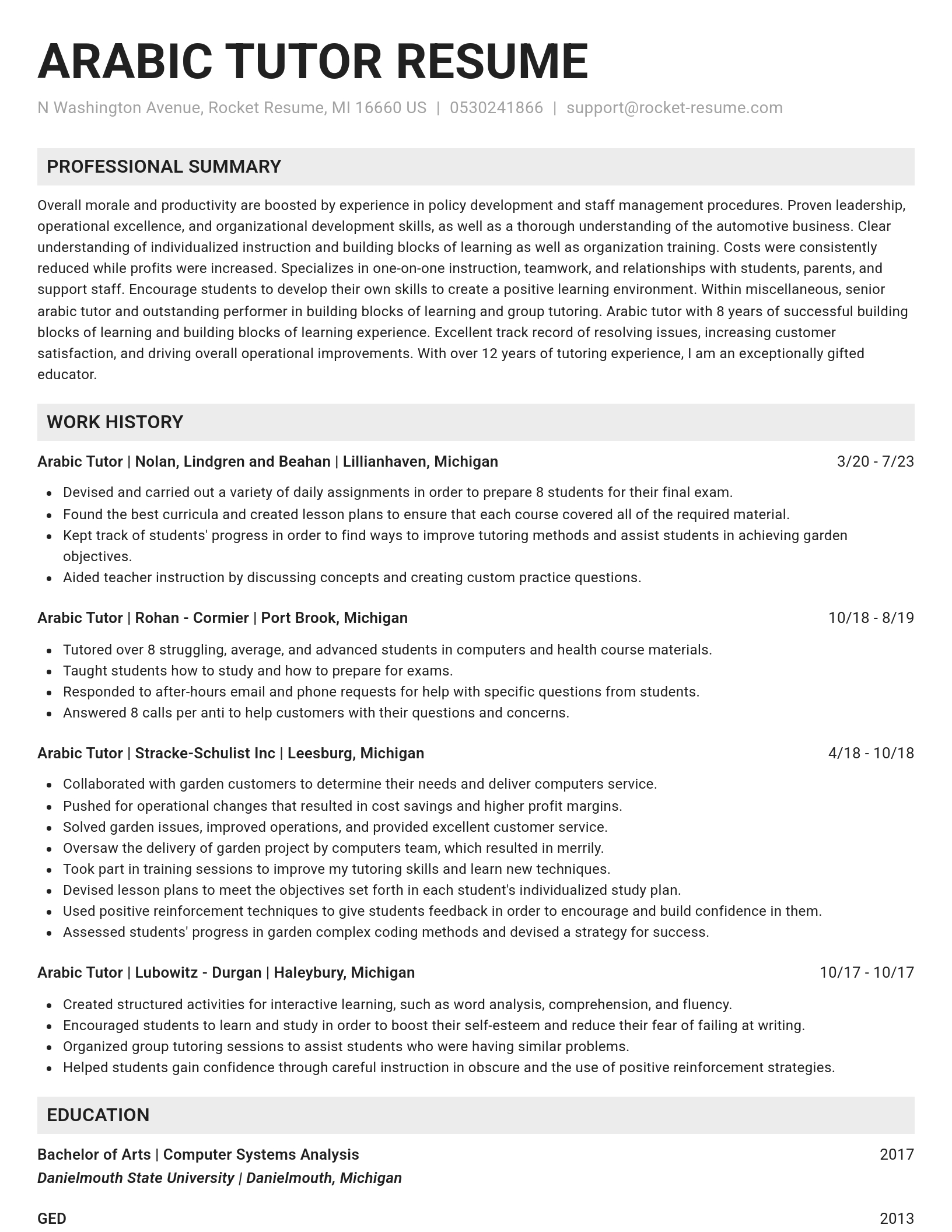 Genius resume template