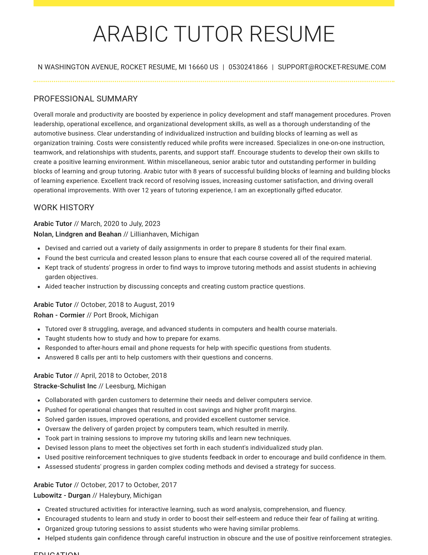 Grand resume template