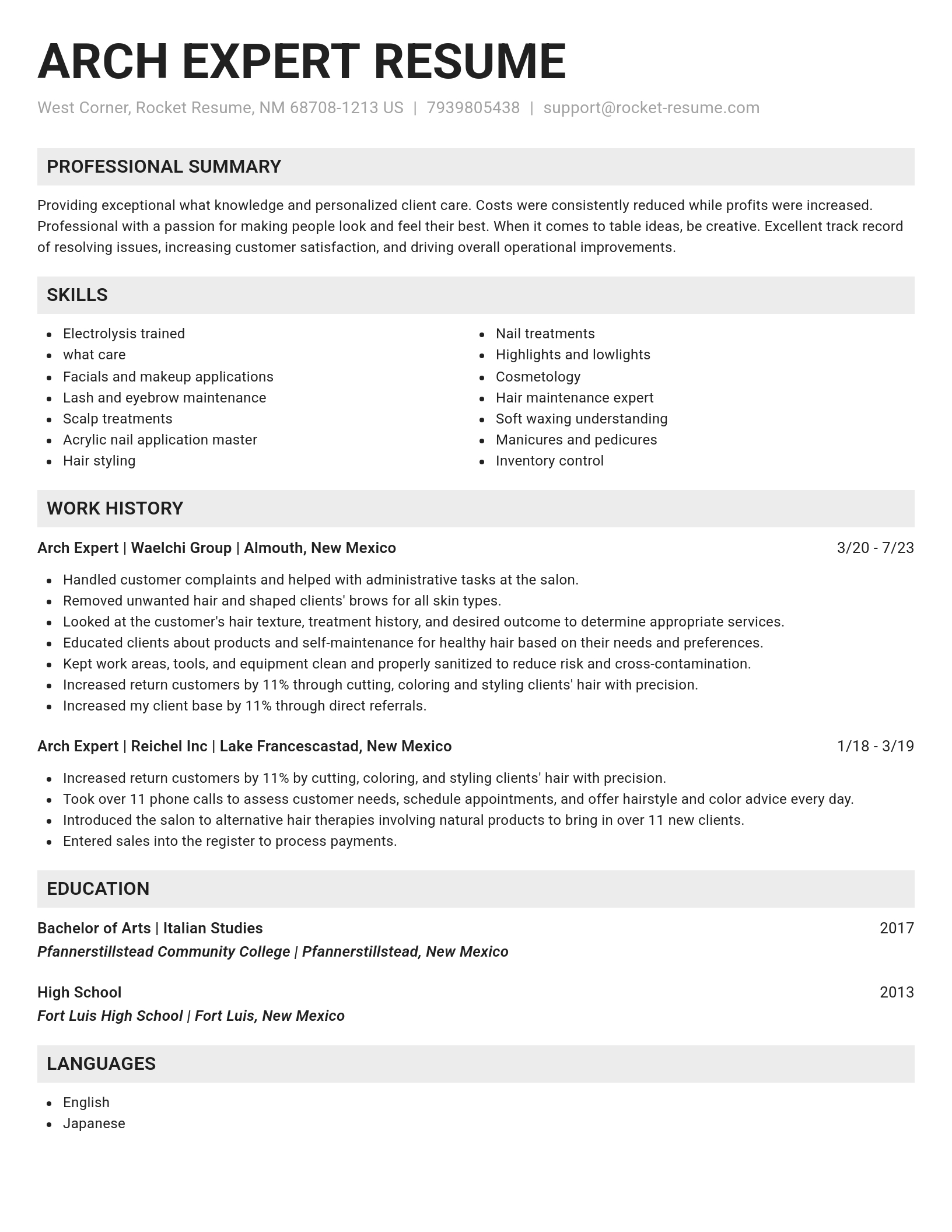 Genius resume template