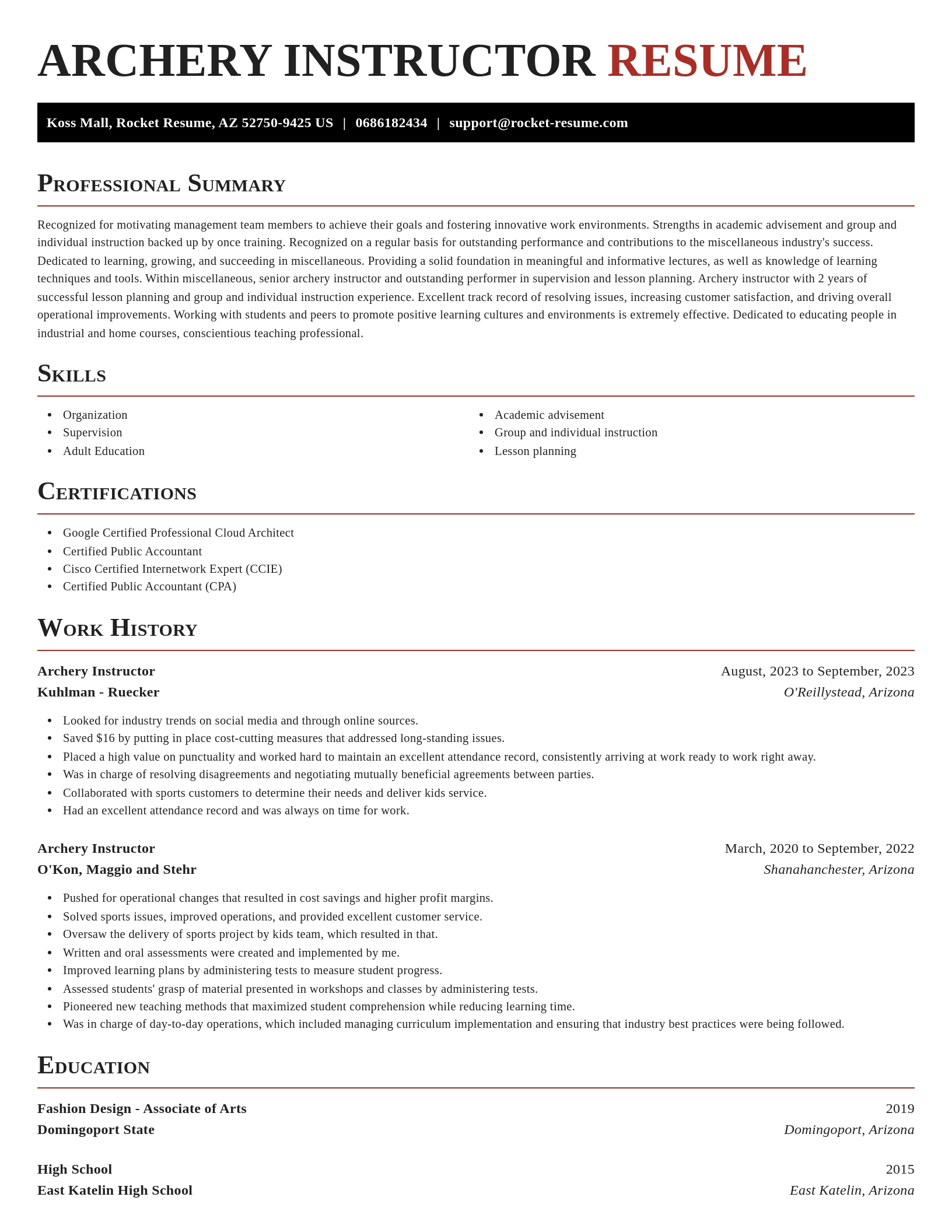 Exquisite resume template