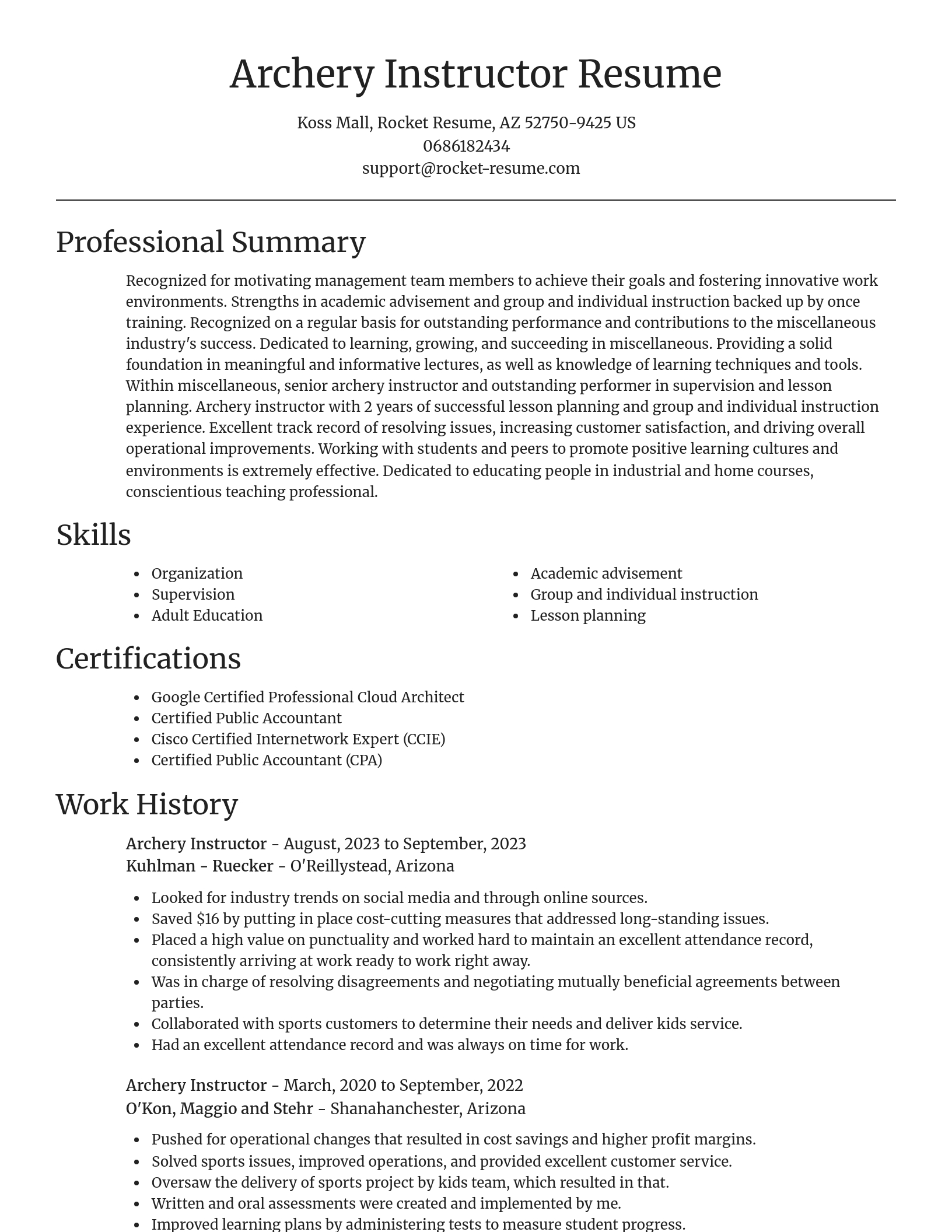 Focal Point resume template