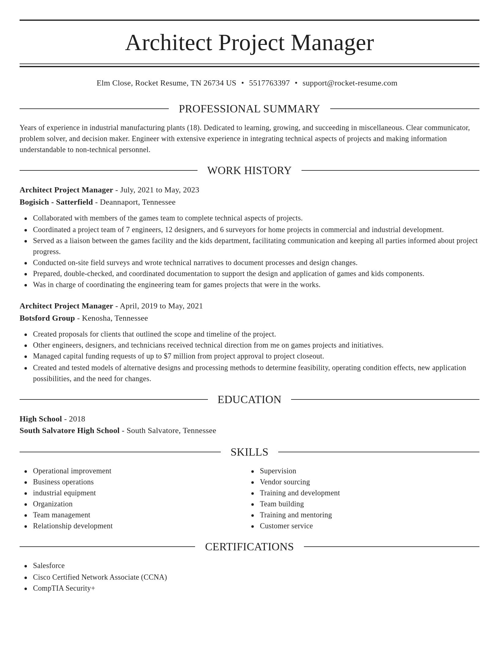 Elegant resume template