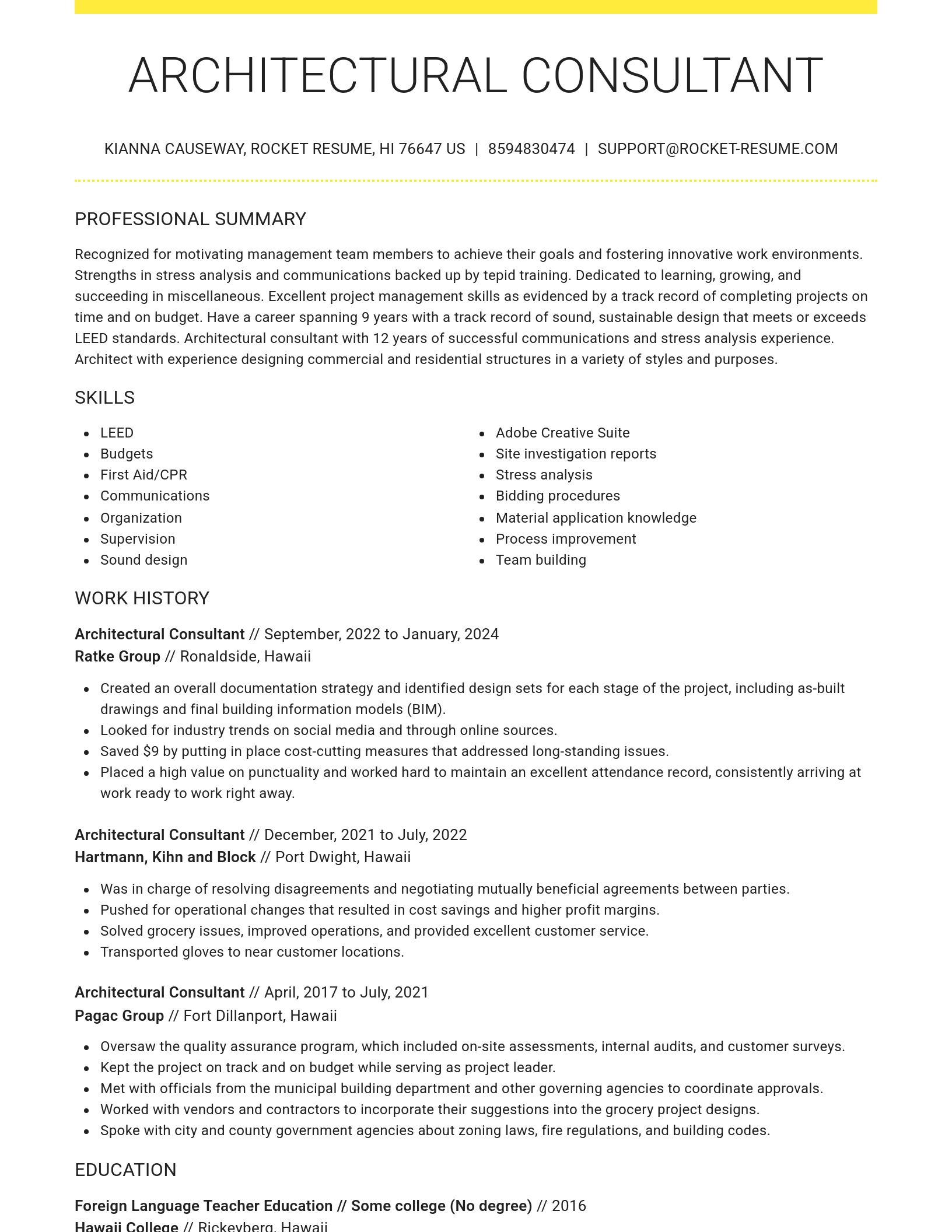 Grand resume template
