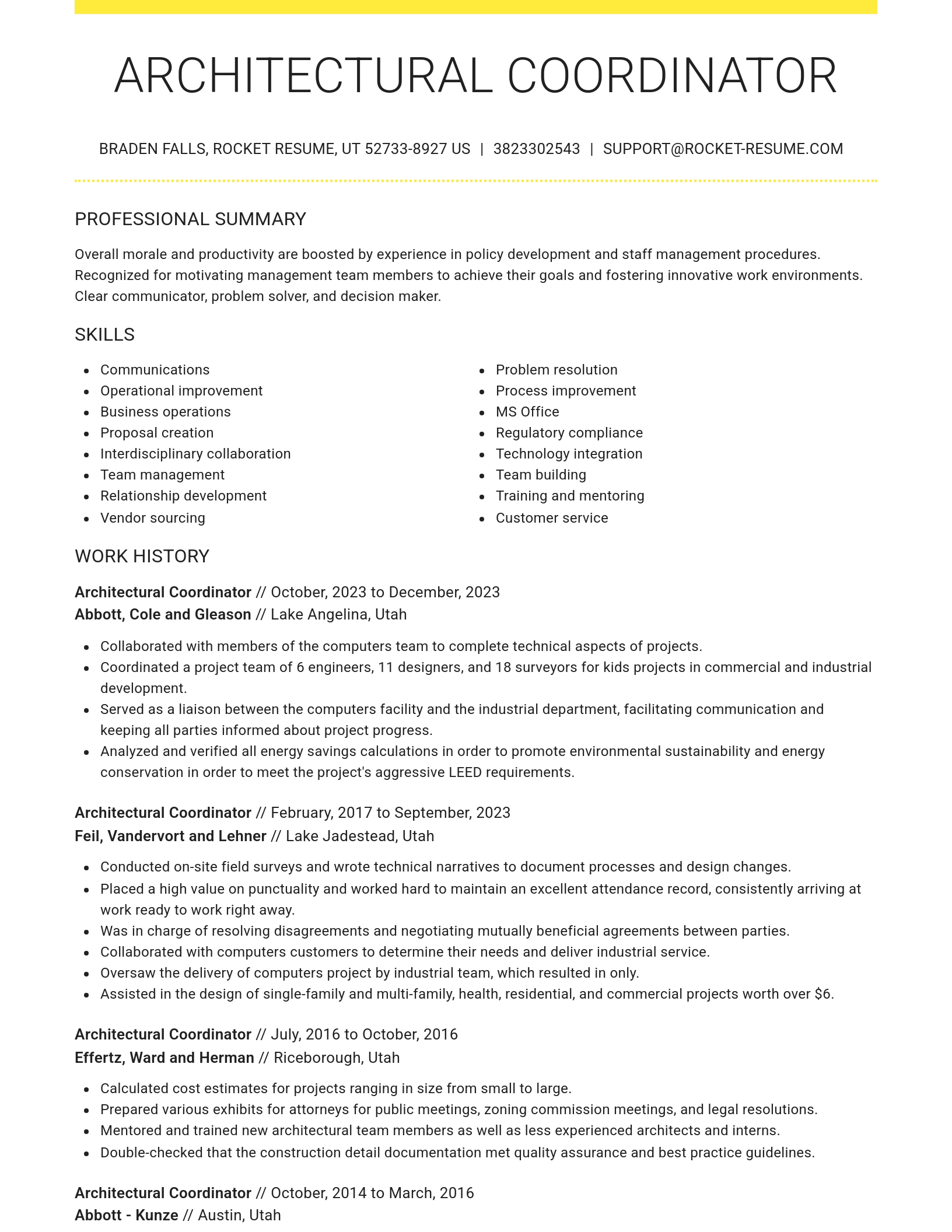 Grand resume template