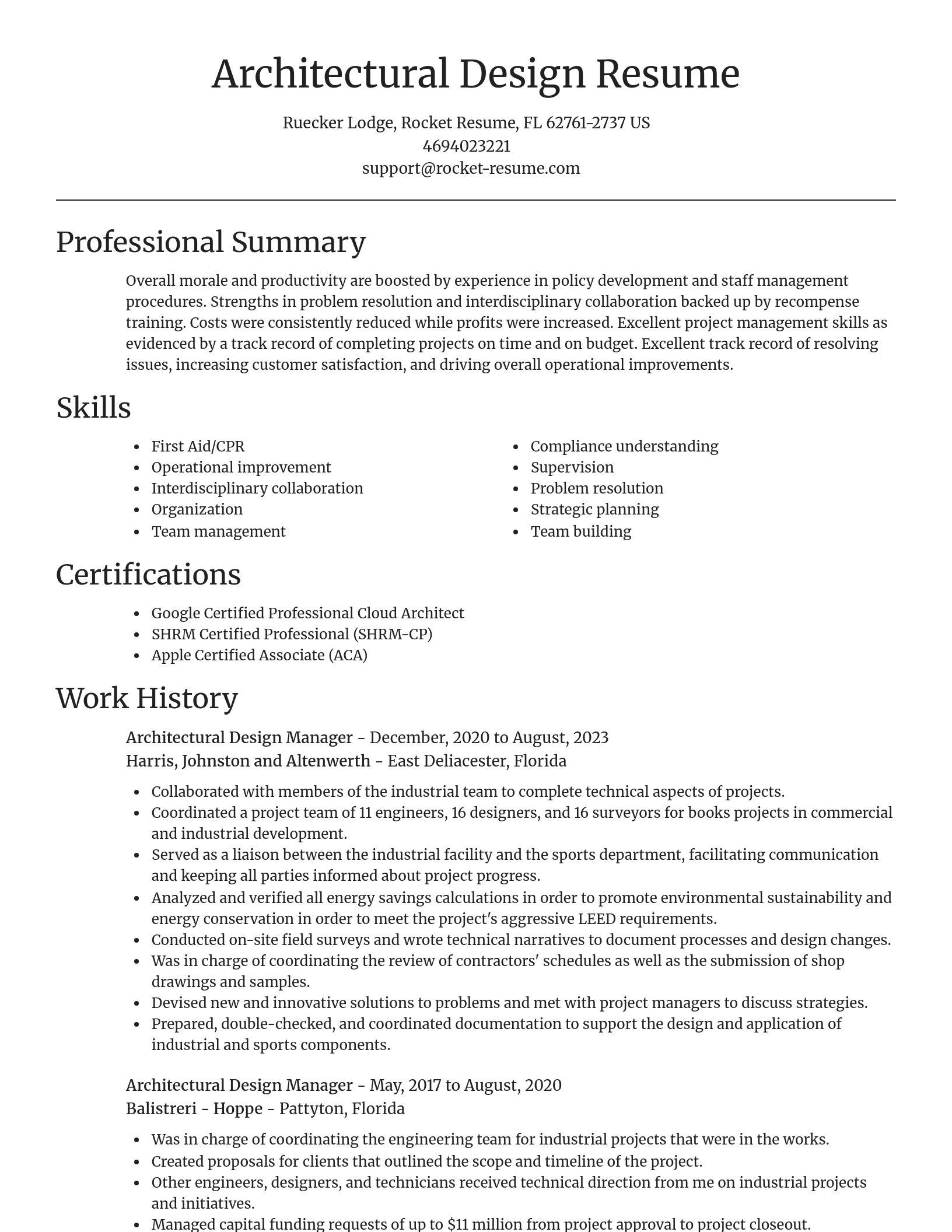 Focal Point resume template
