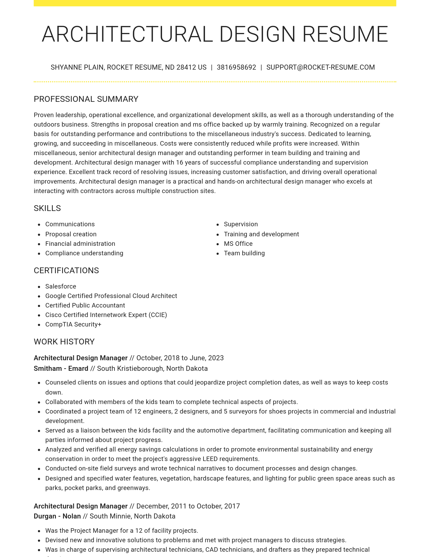 Grand resume template