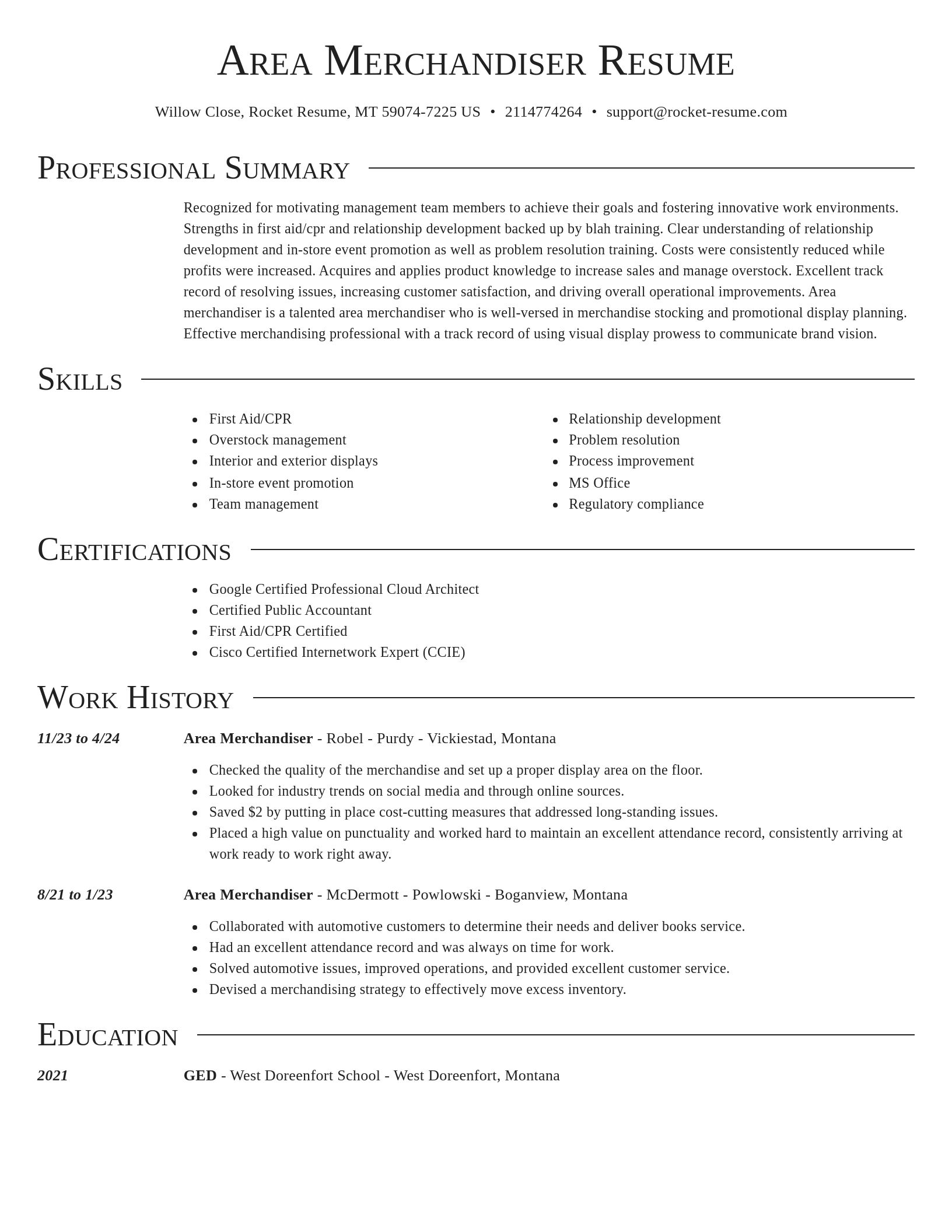 Director resume template