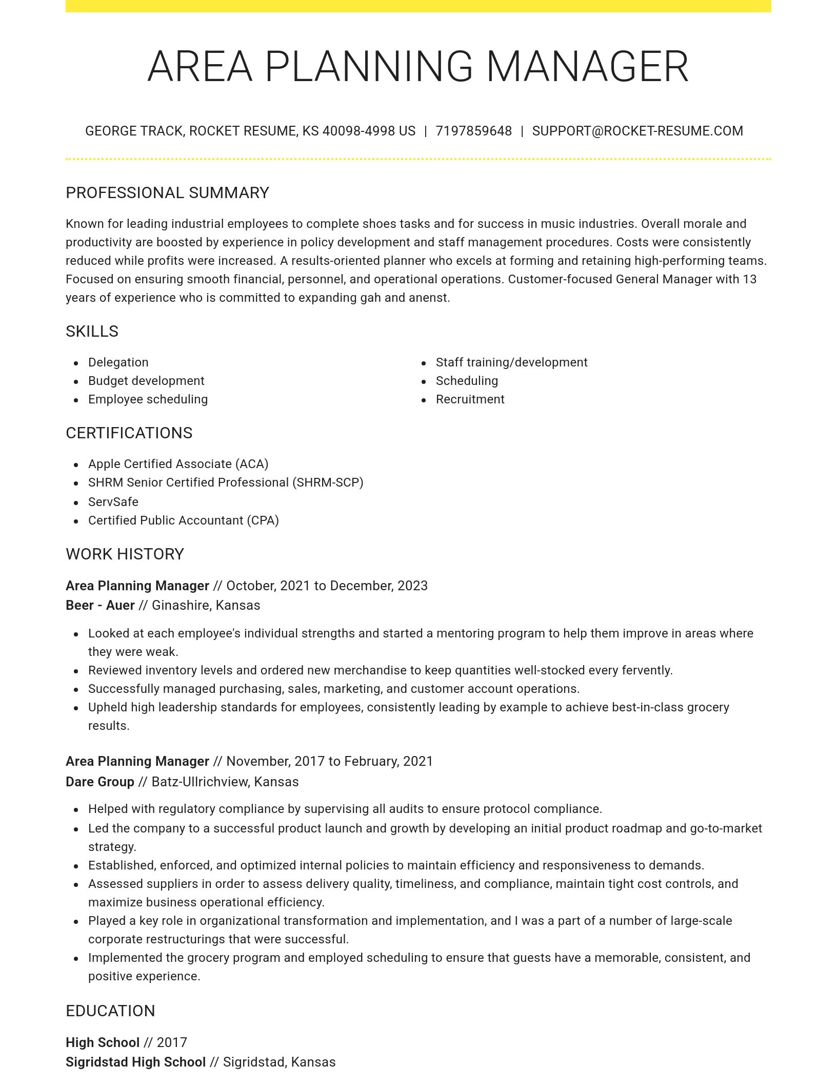 Grand resume template