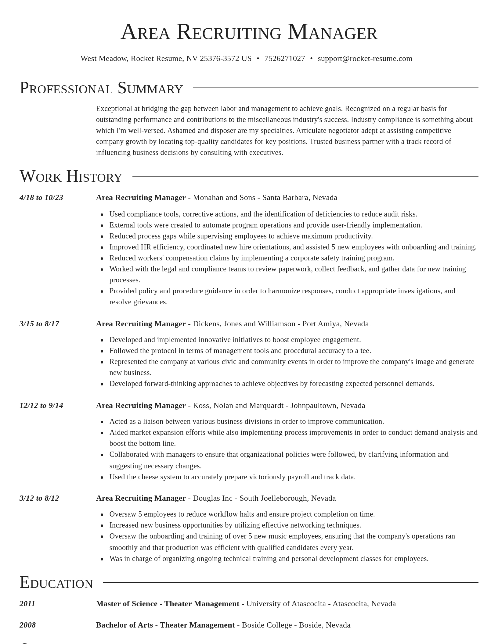 Director resume template