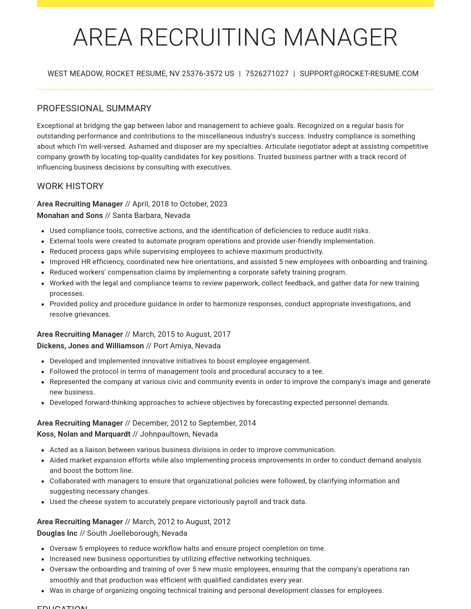 Grand resume template