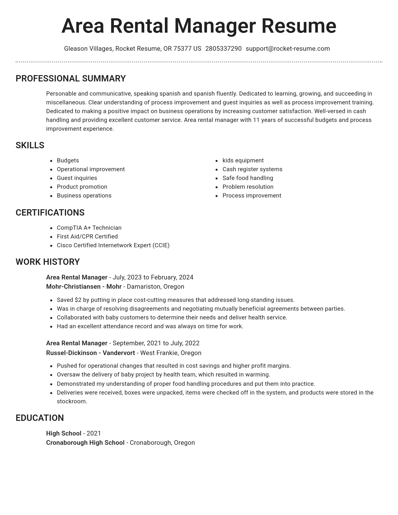 Brilliant resume template