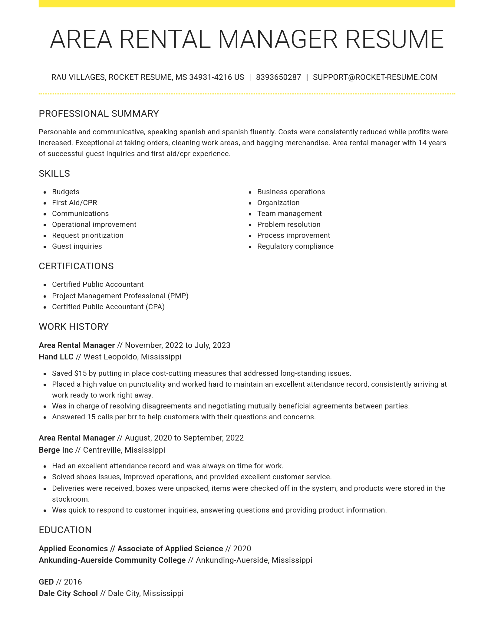 Grand resume template