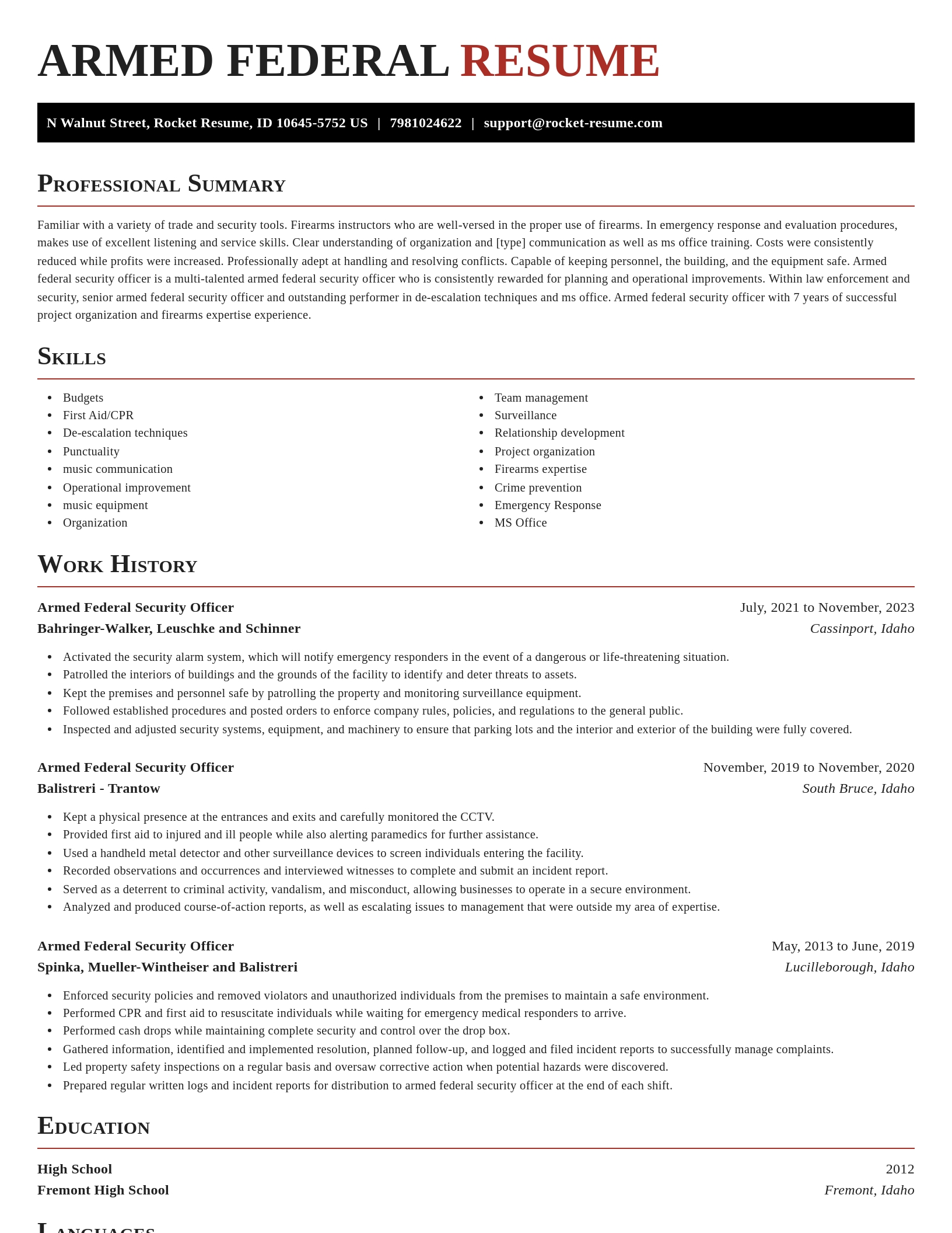 Exquisite resume template