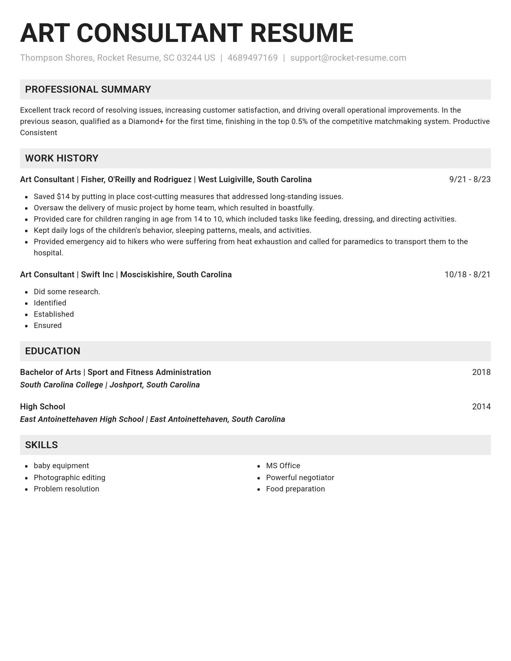 Genius resume template