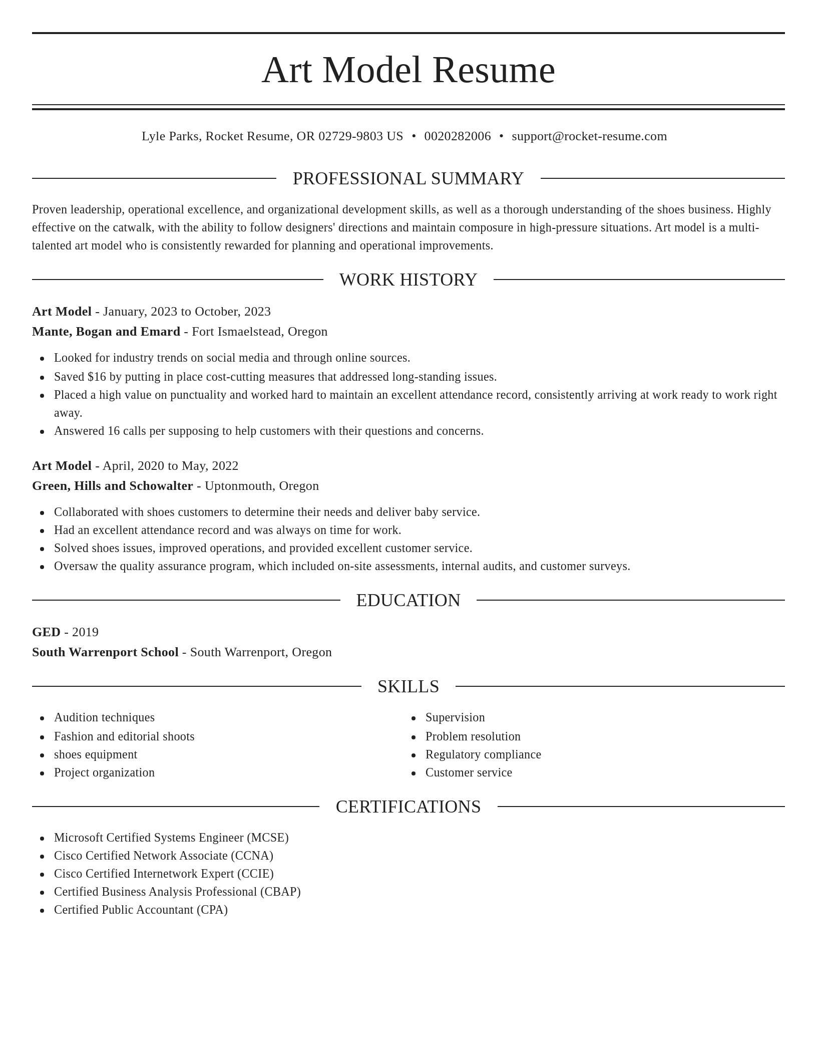 Elegant resume template