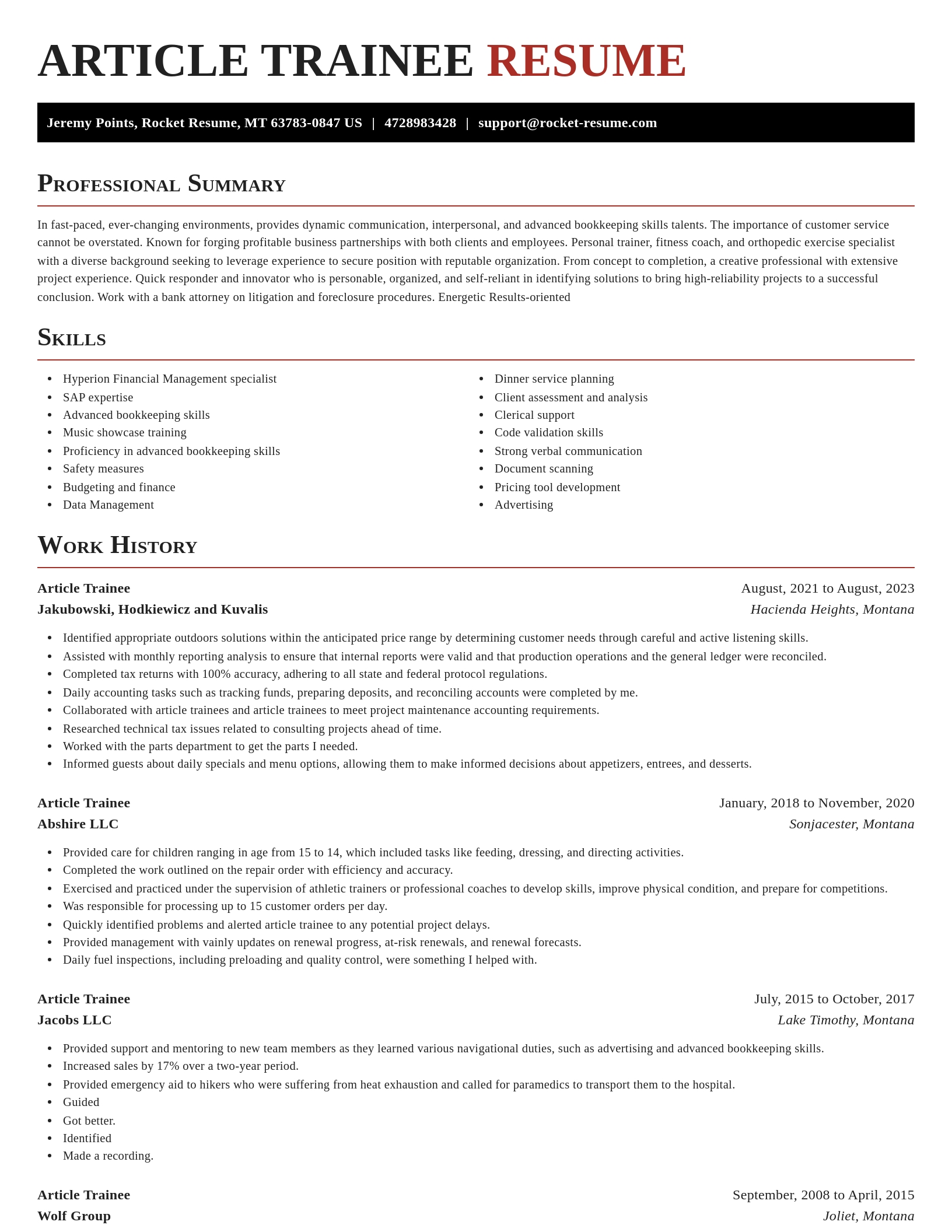 Exquisite resume template