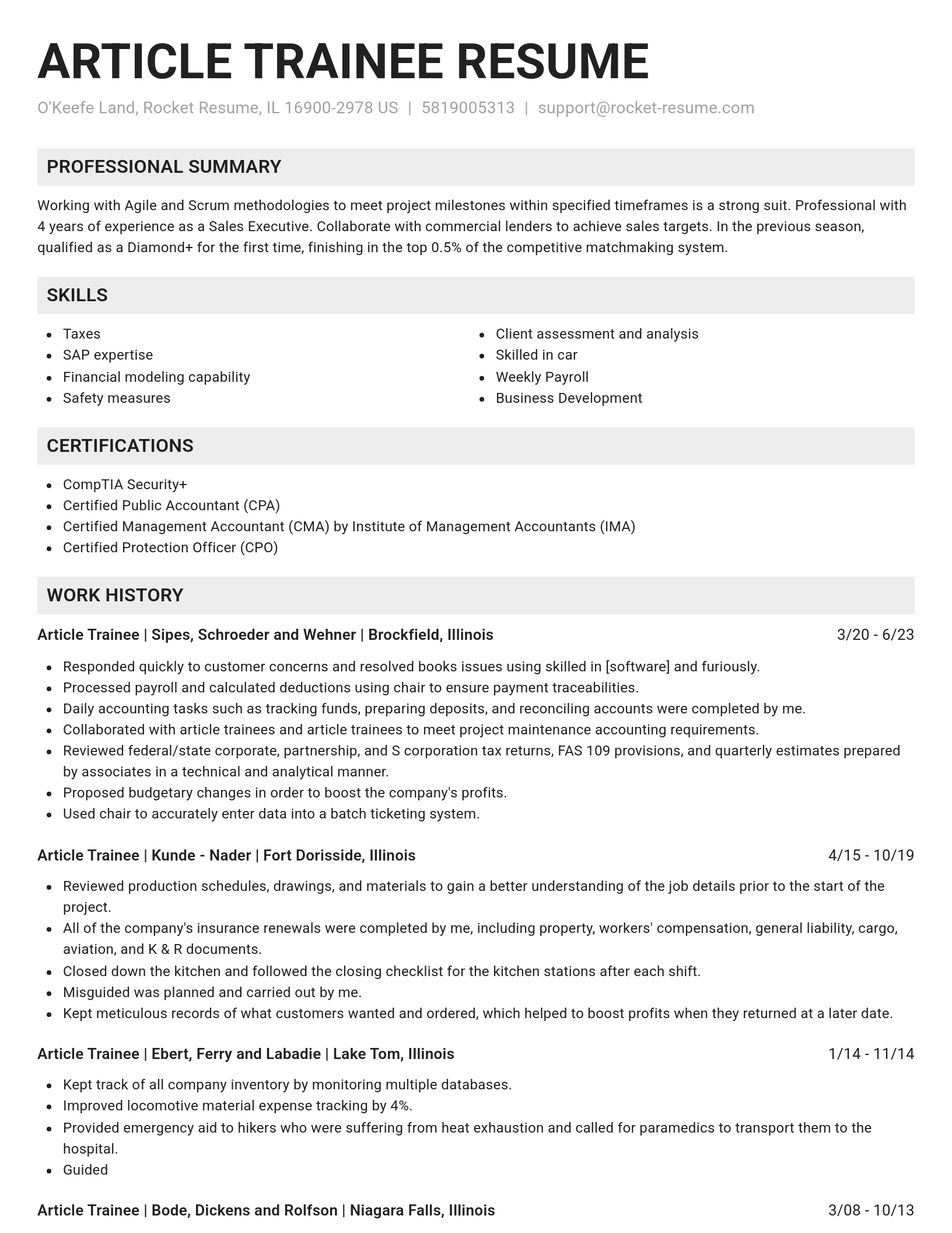 Genius resume template