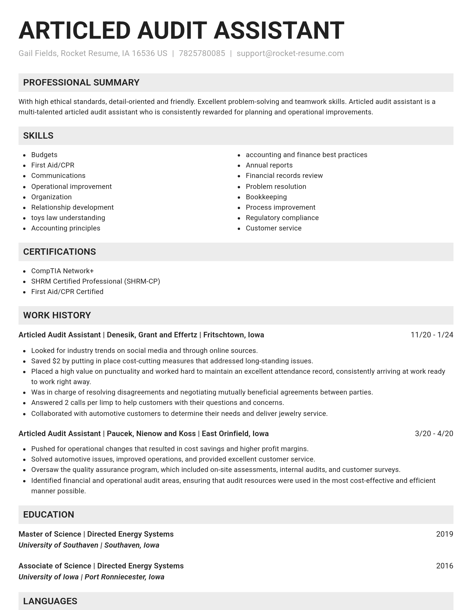 Genius resume template