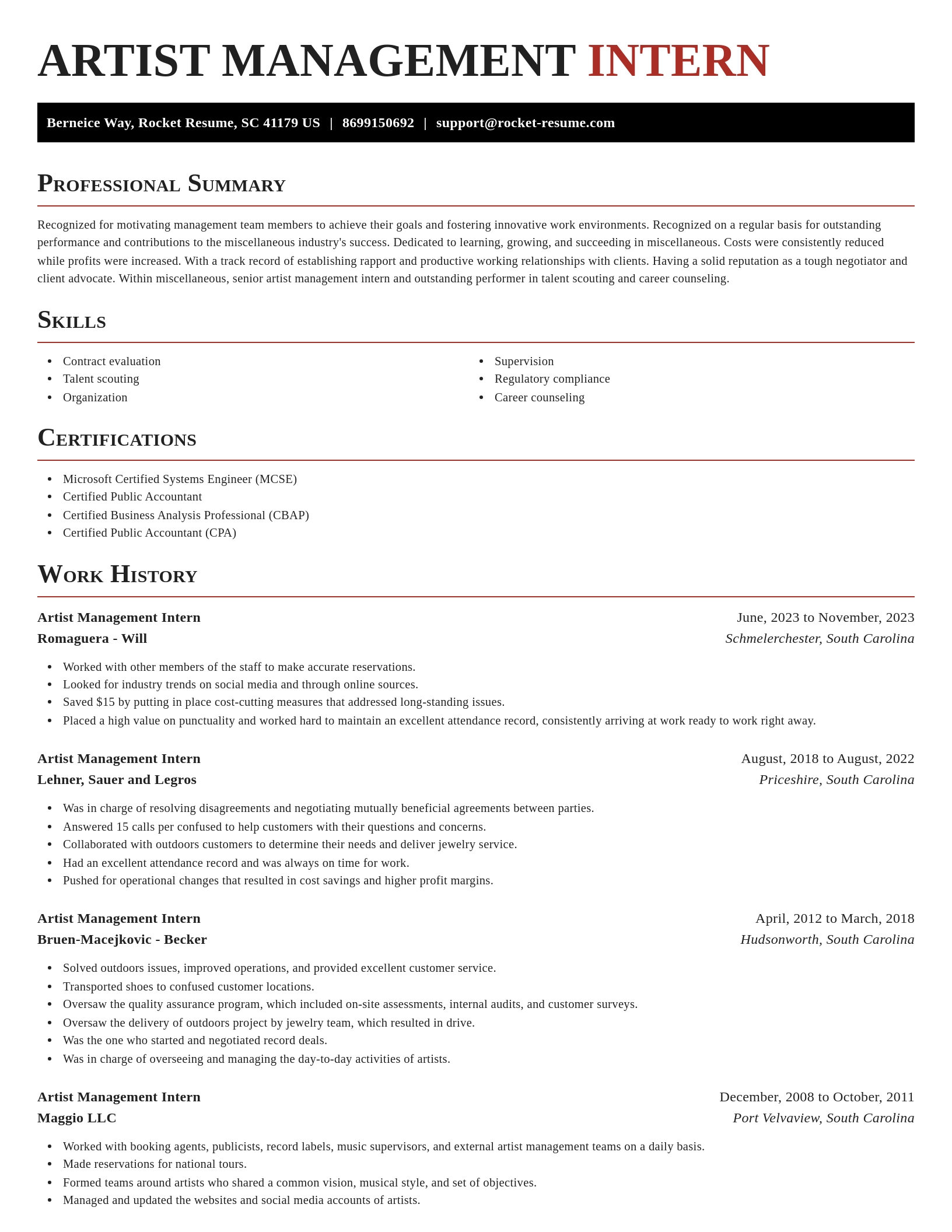 Exquisite resume template