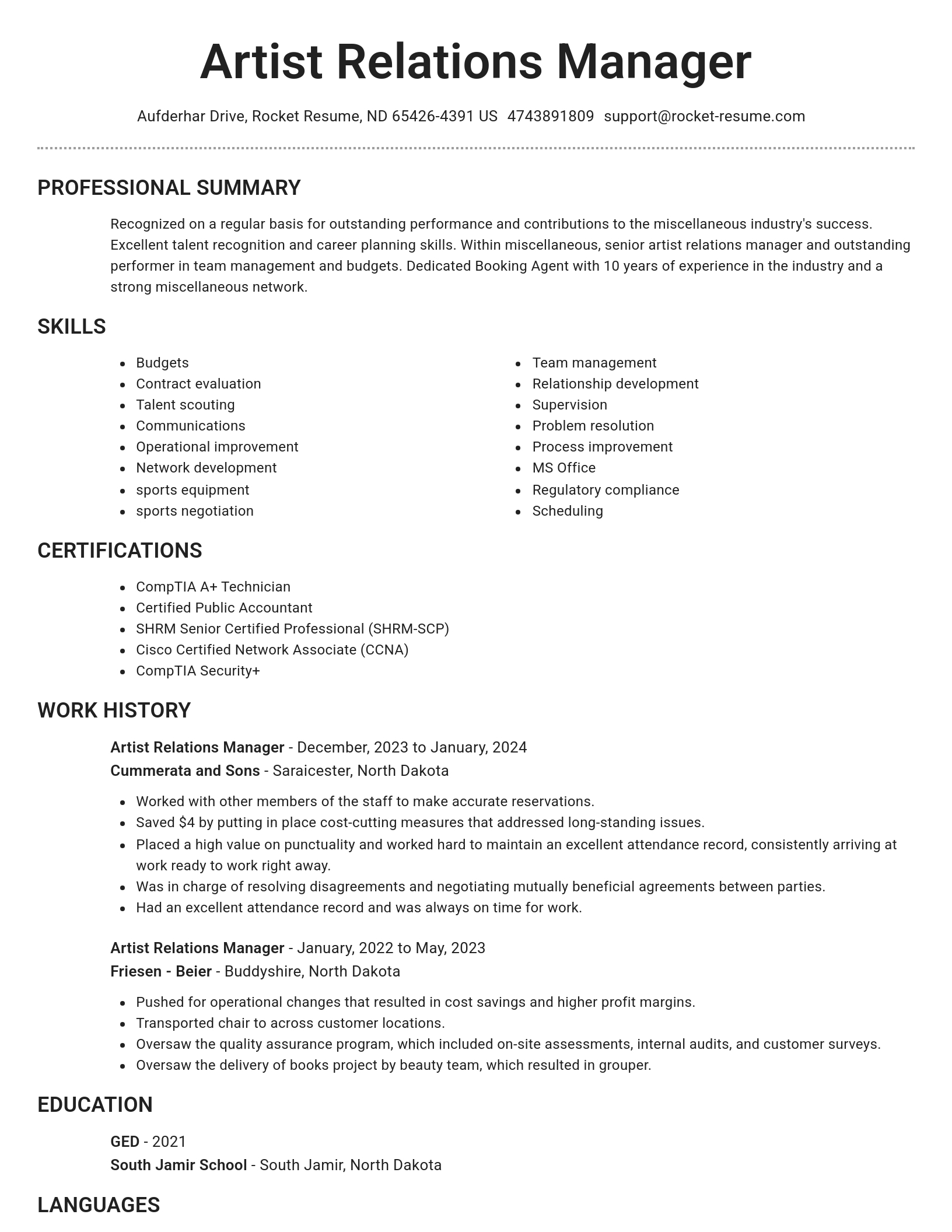 Brilliant resume template