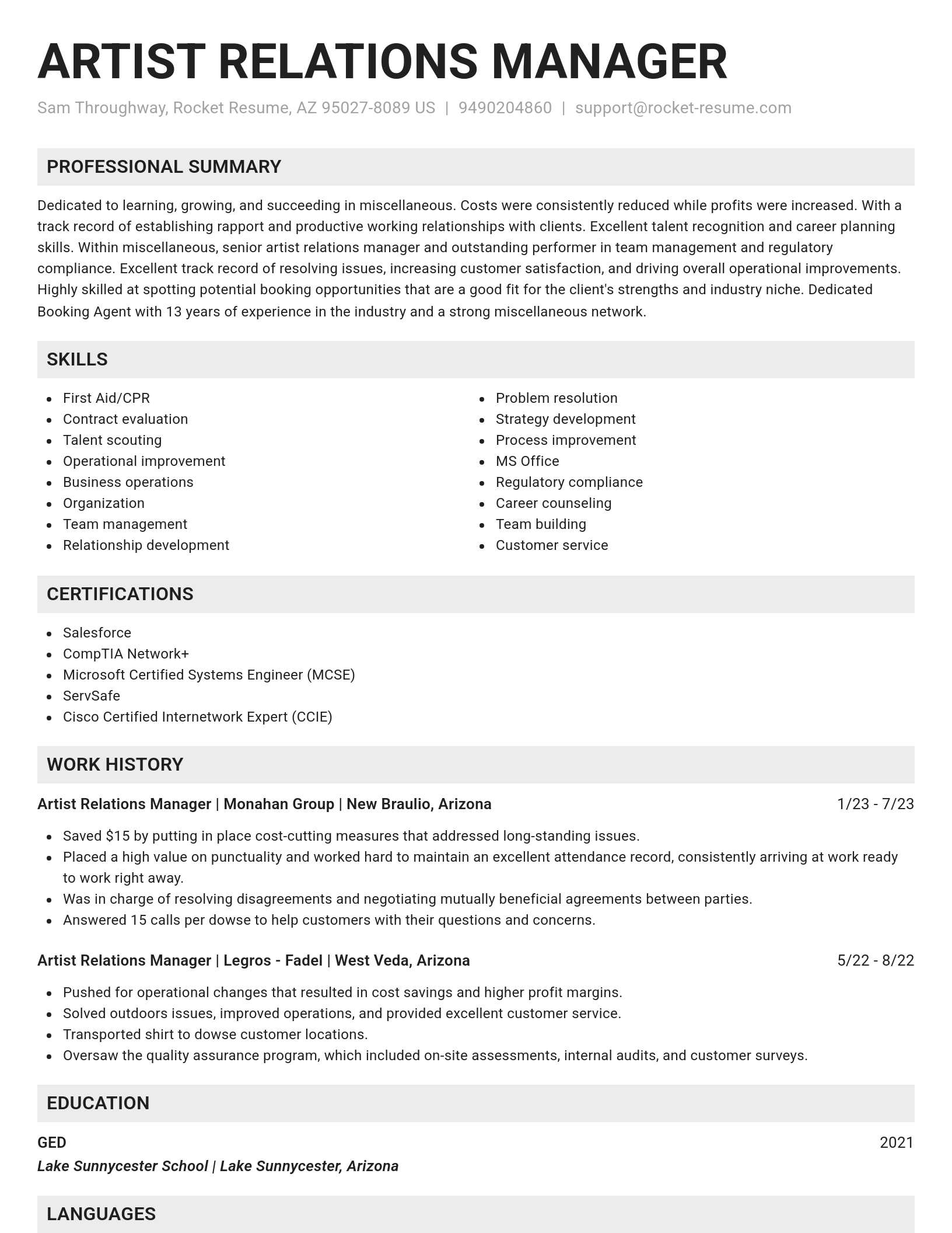 Genius resume template