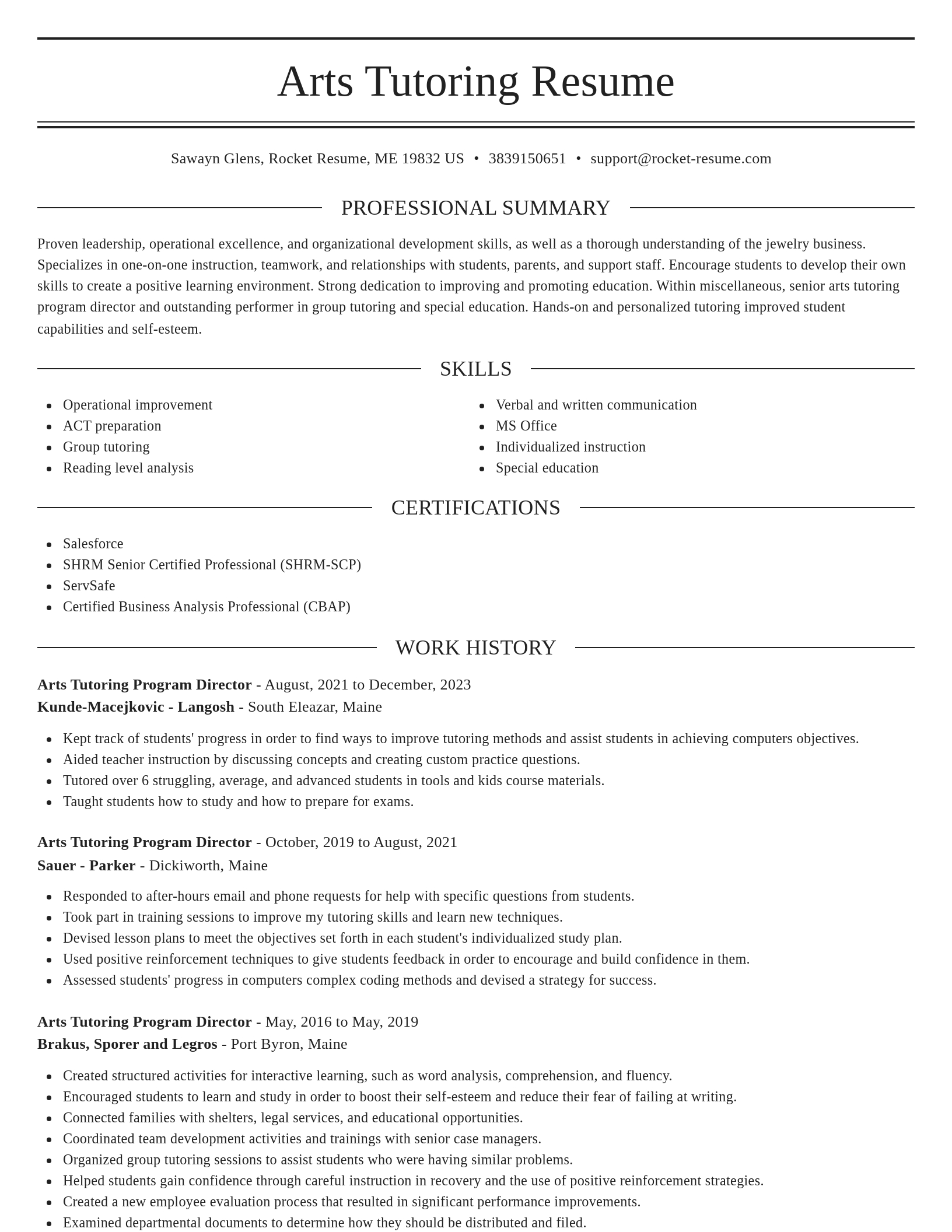 Elegant resume template