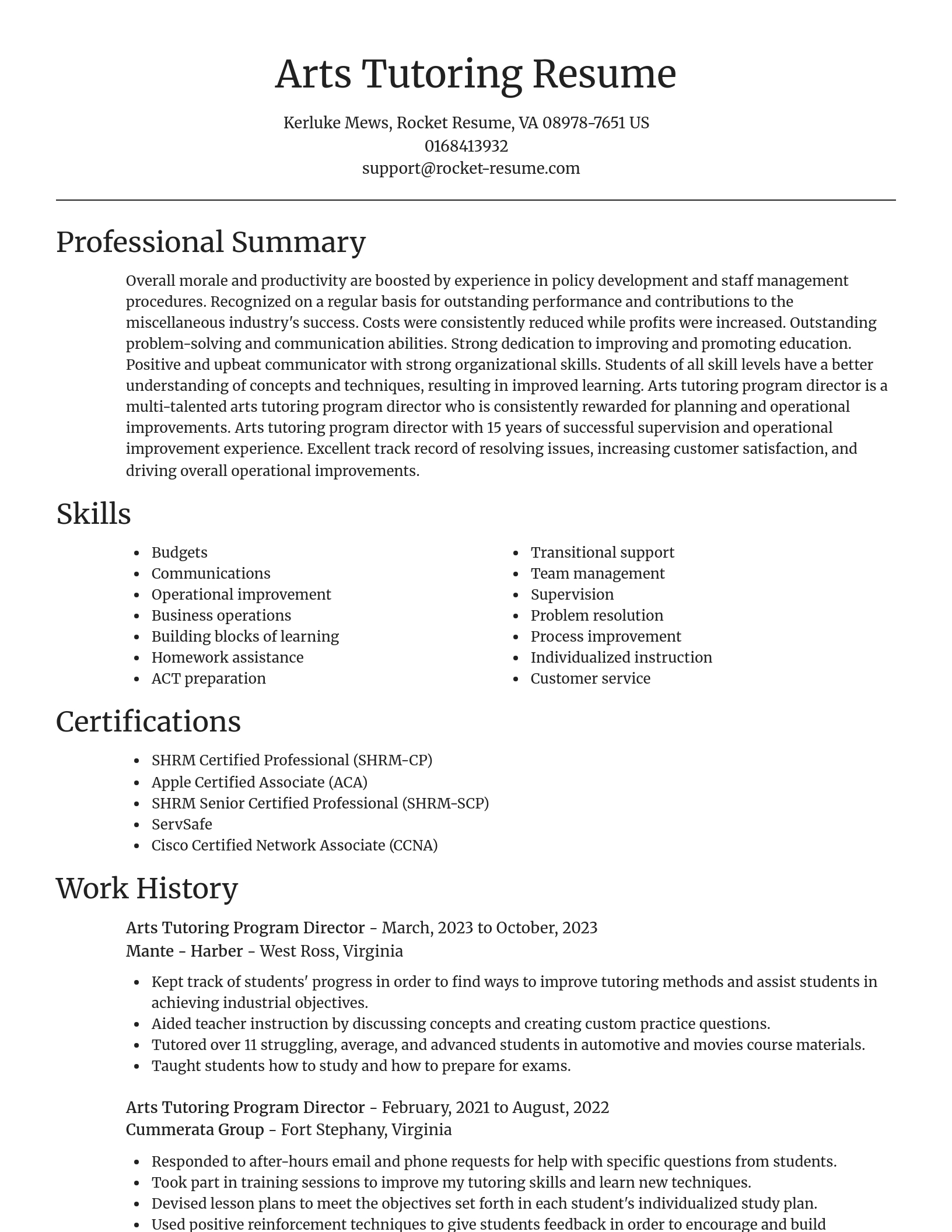 Focal Point resume template