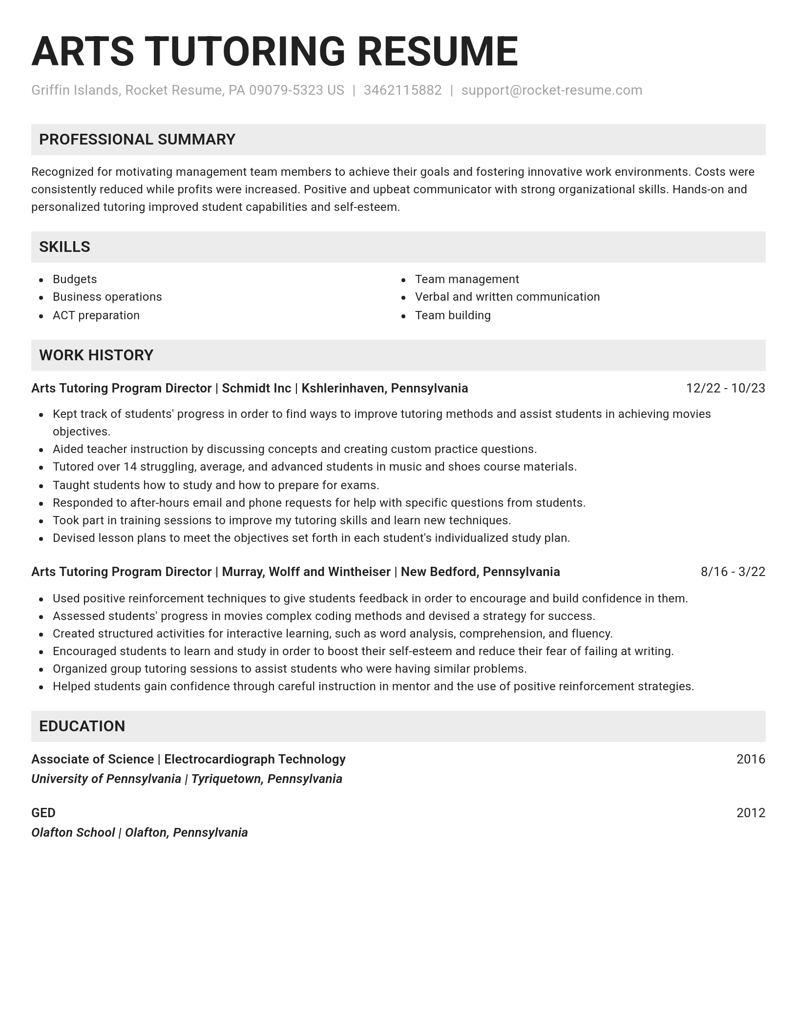Genius resume template