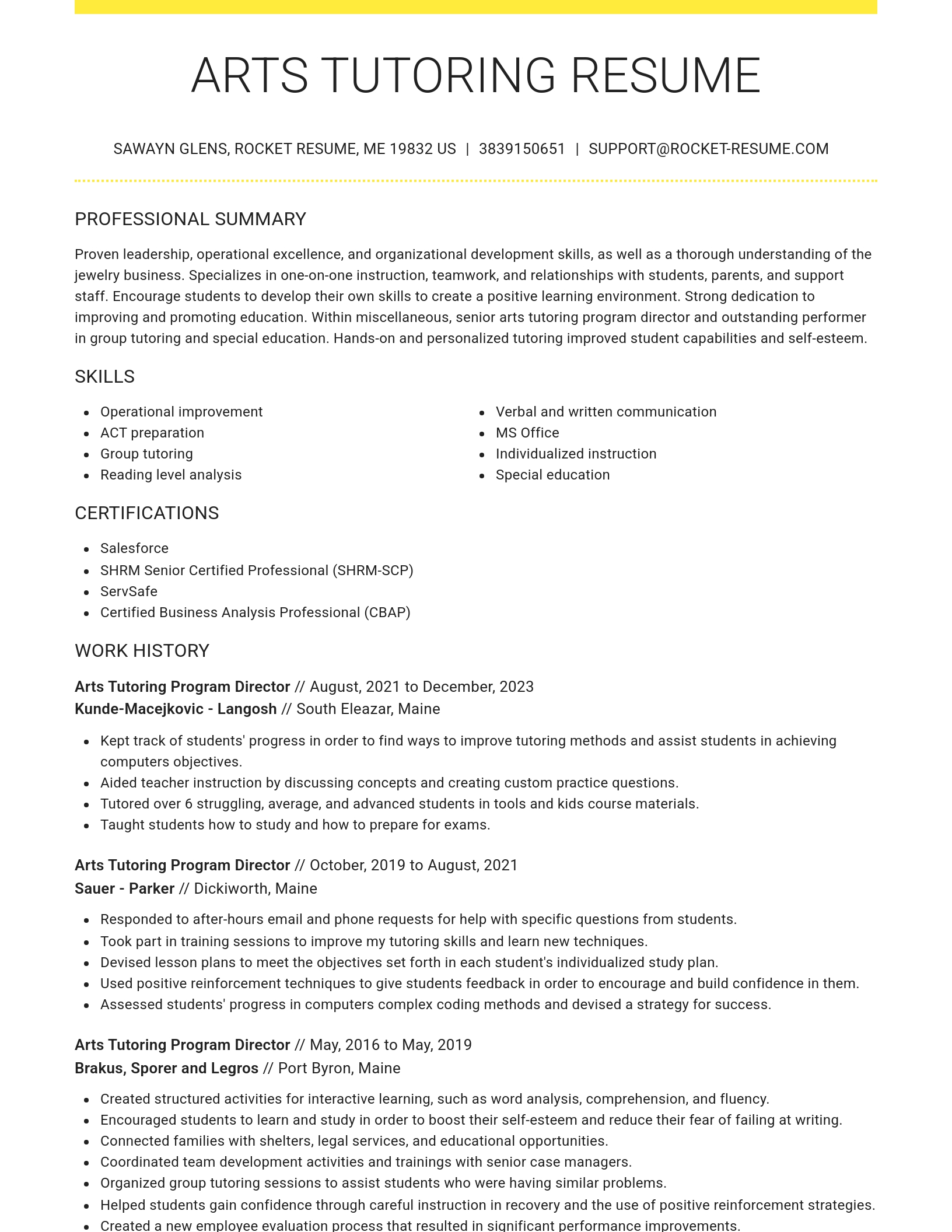 Grand resume template