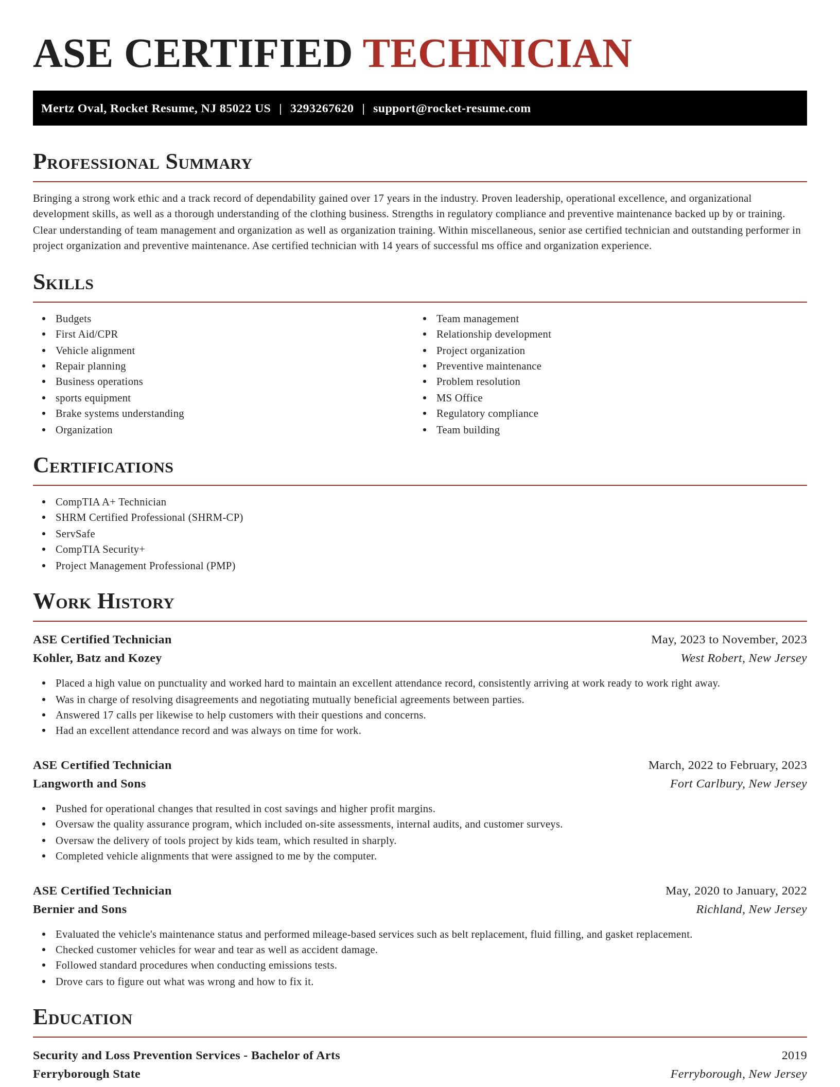 Exquisite resume template