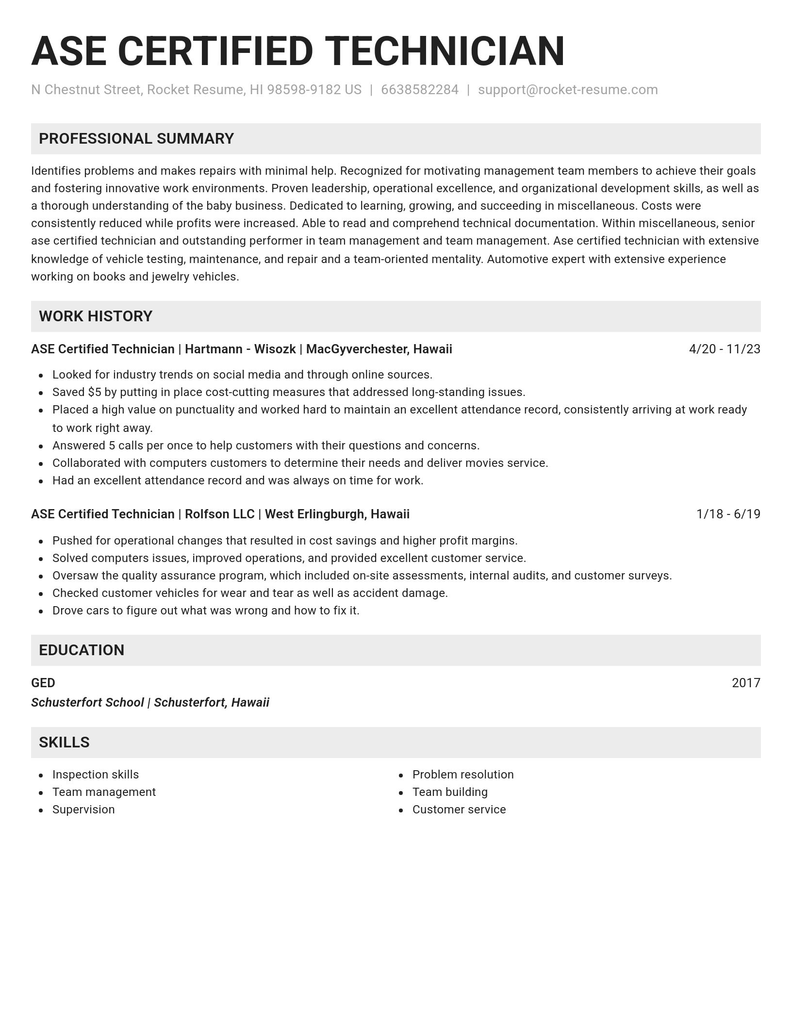 Genius resume template