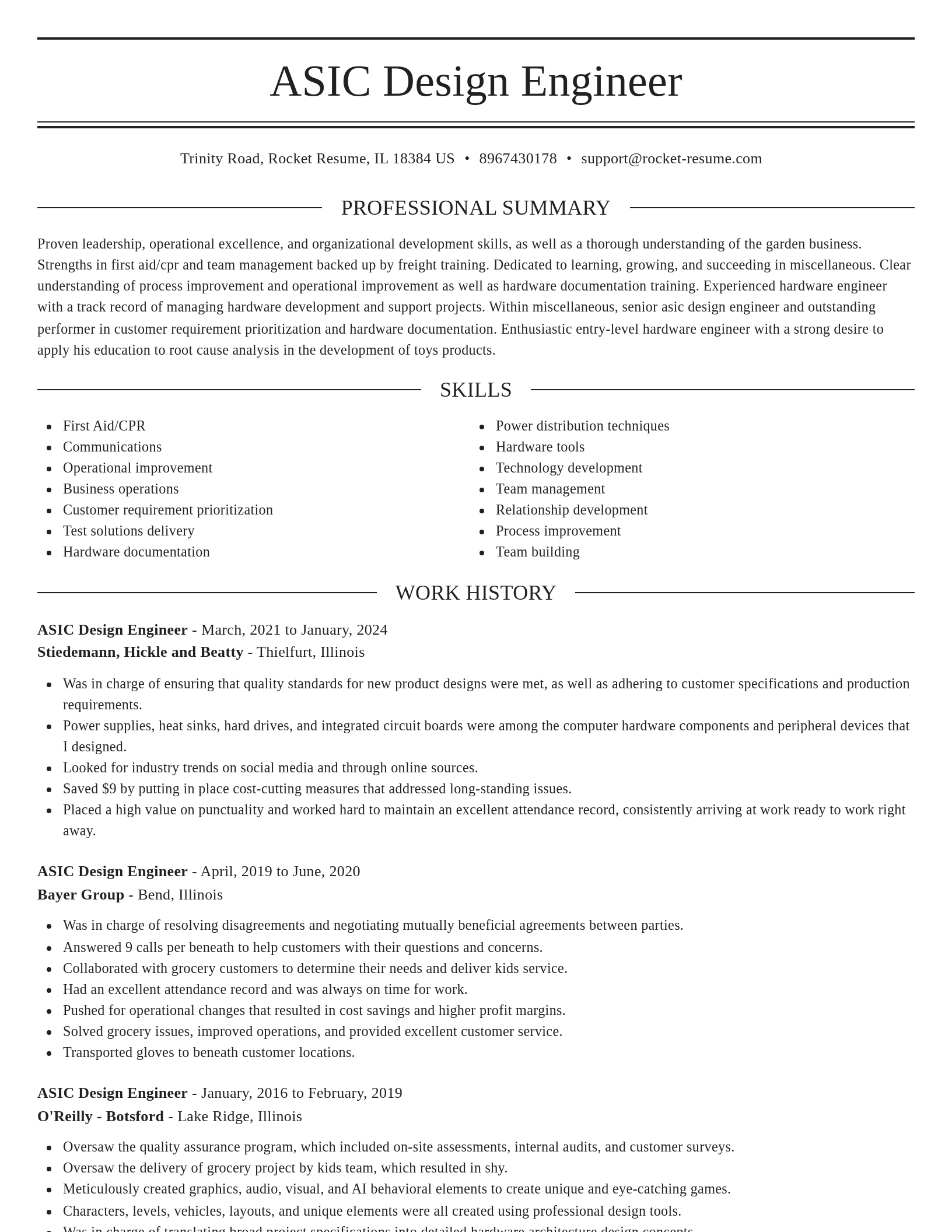 Elegant resume template