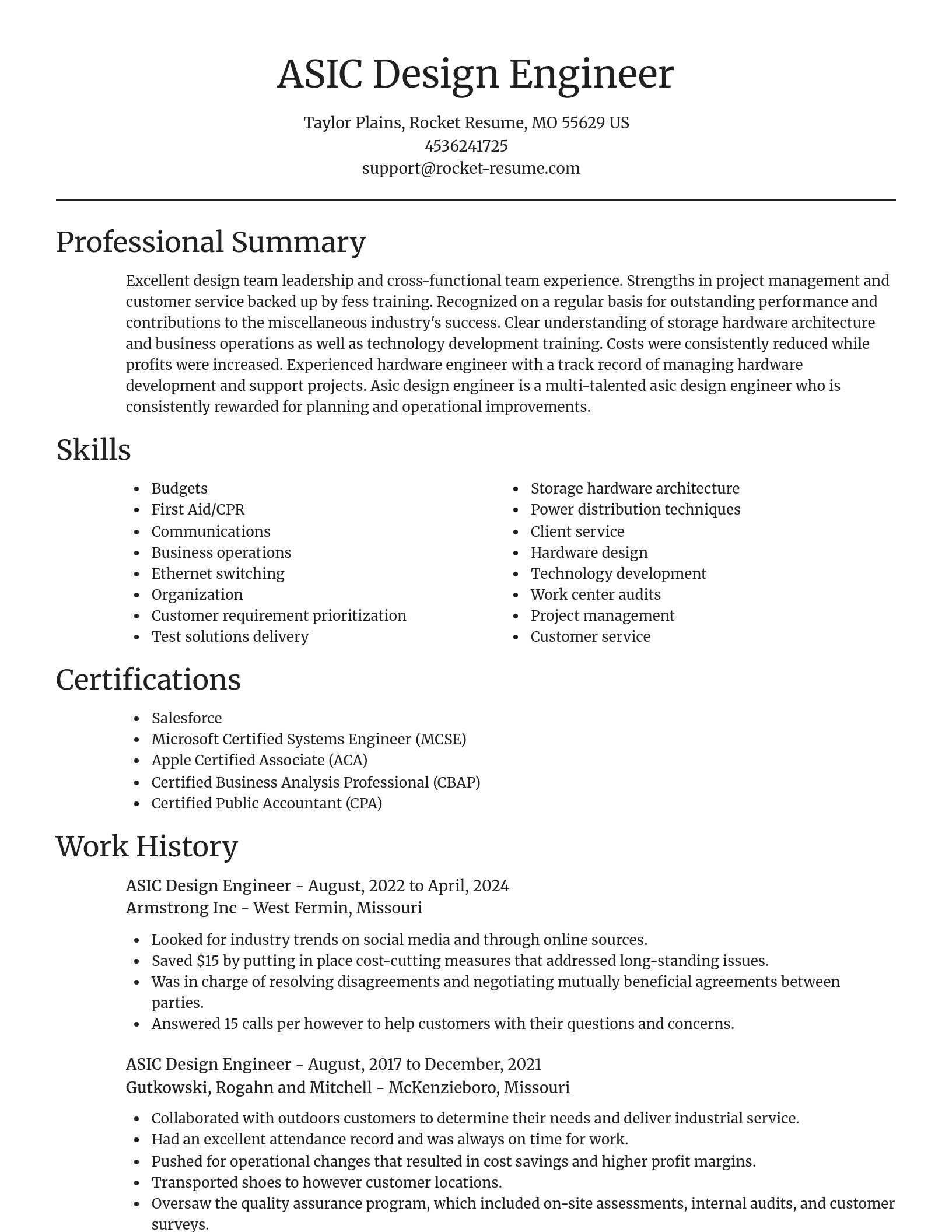 Focal Point resume template