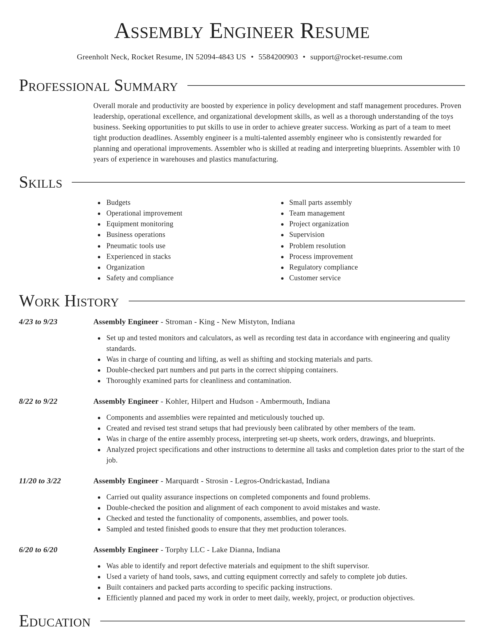 Director resume template