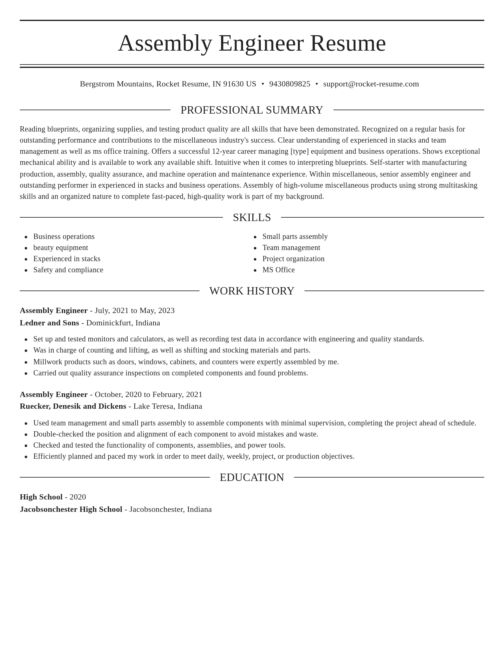 Elegant resume template
