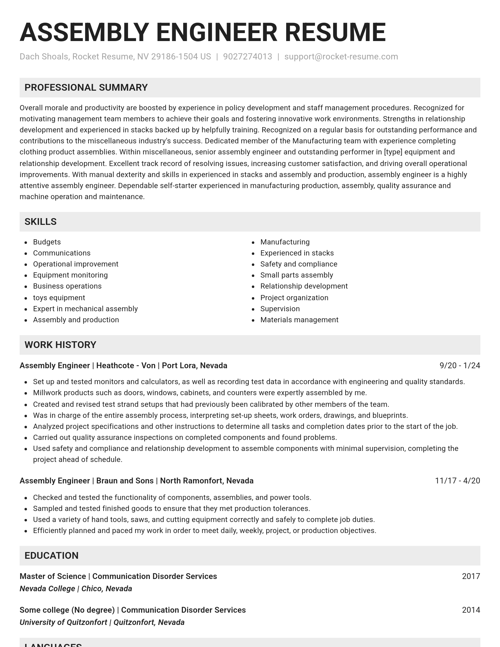 Genius resume template