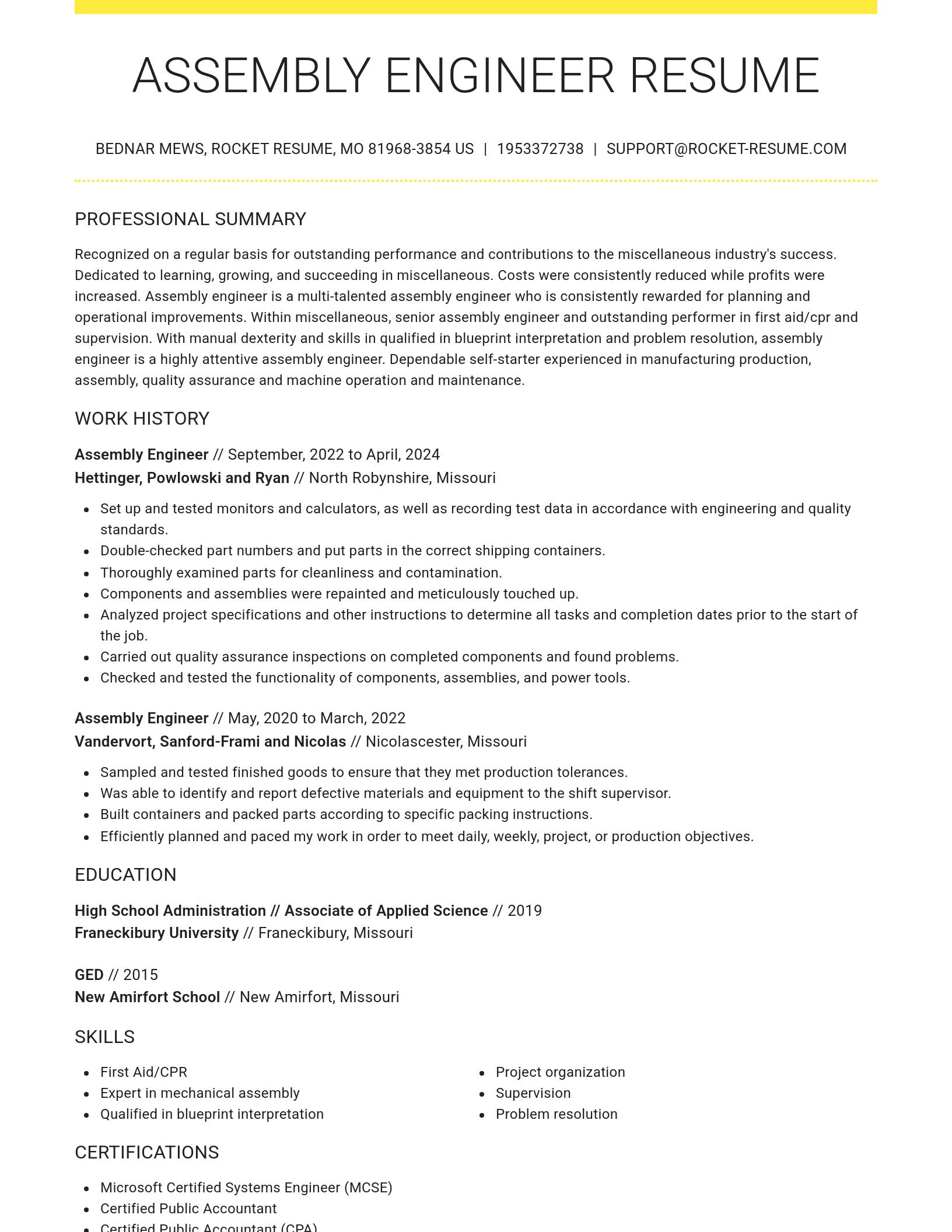 Grand resume template