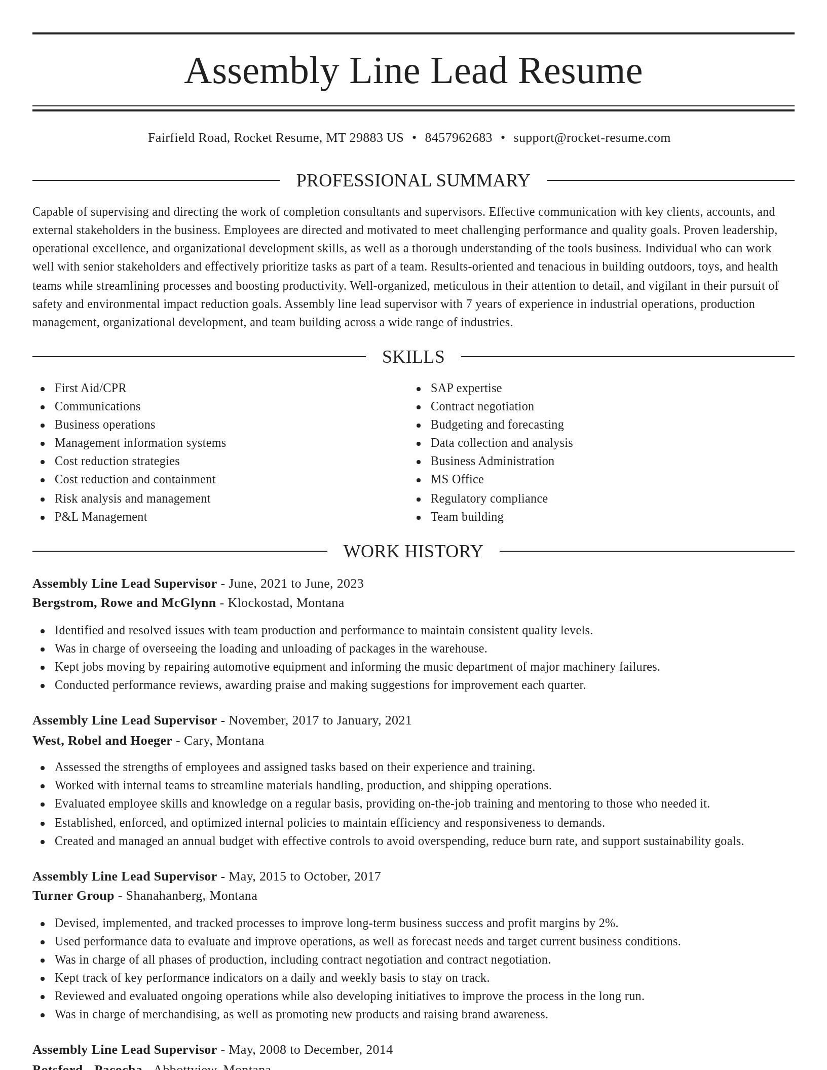 Elegant resume template
