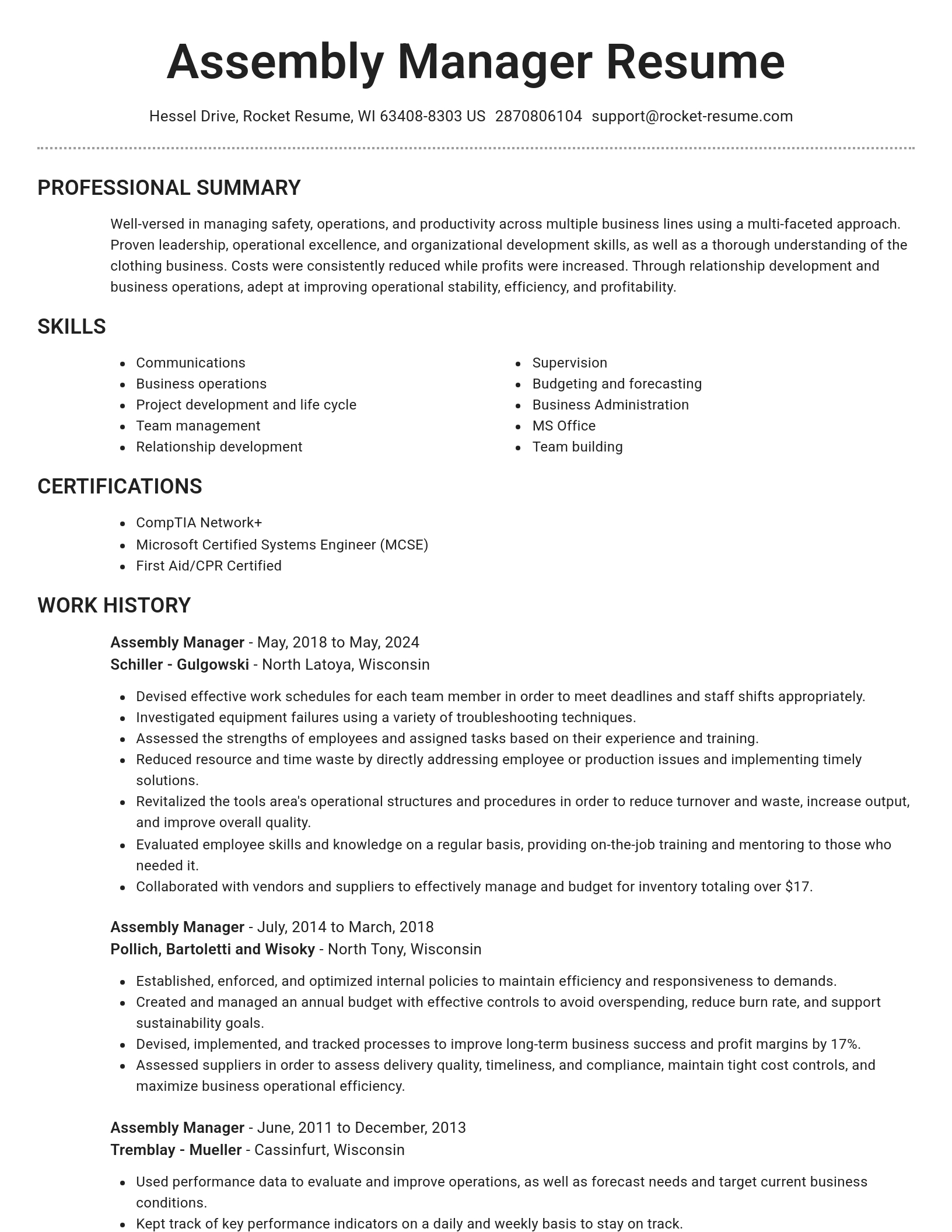 Brilliant resume template